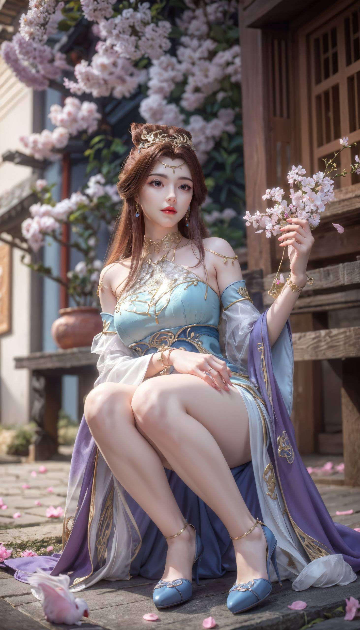 简直是视觉盛宴！融合了ins风的时尚元素这张1080p高清壁纸国漫美女——苏灵韵