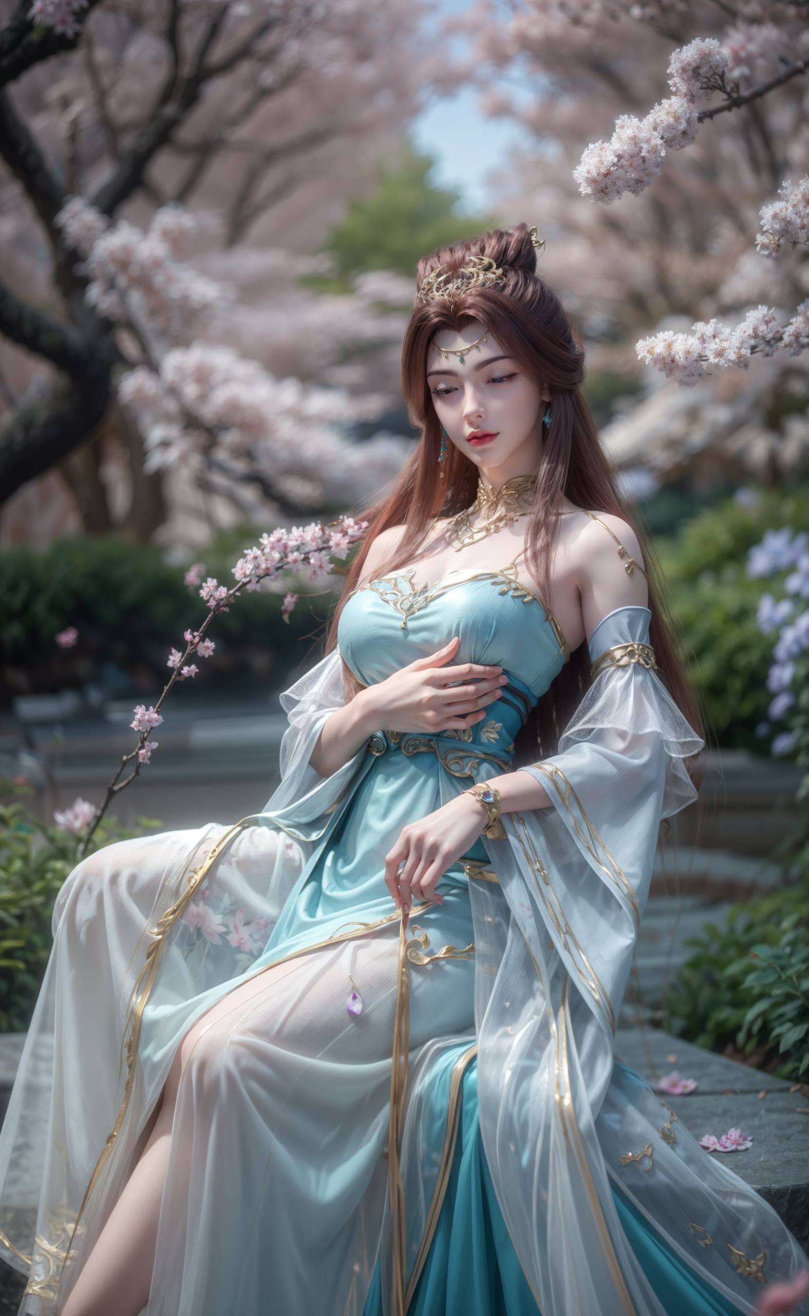 高清图片中苏灵韵的平板桌面背景