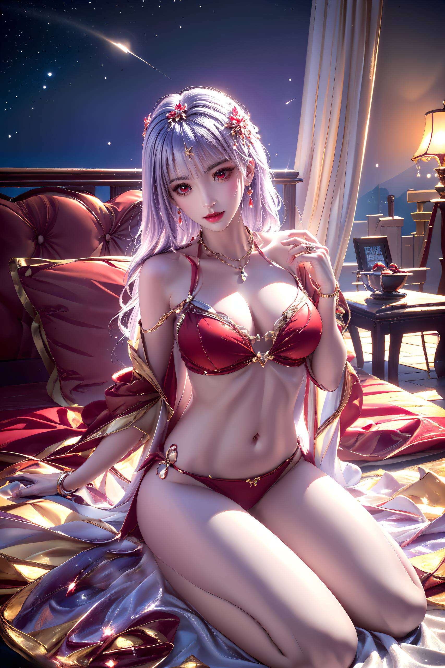 简洁而不失个性这张AI绘画的壁纸简直美得令人心动！太阴玉兔正脸壁纸