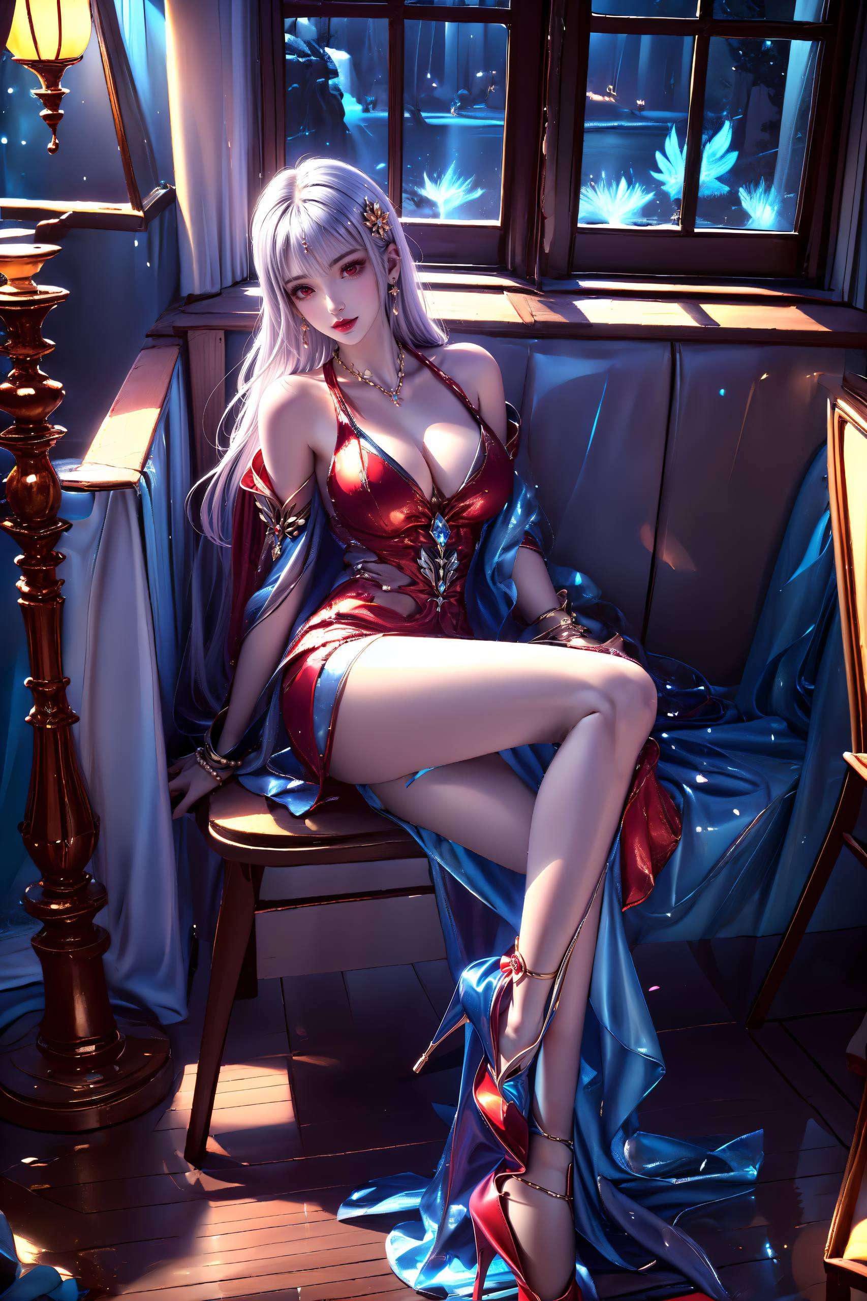 毛发柔软太阴玉兔轻卧于古香古色的草丛中