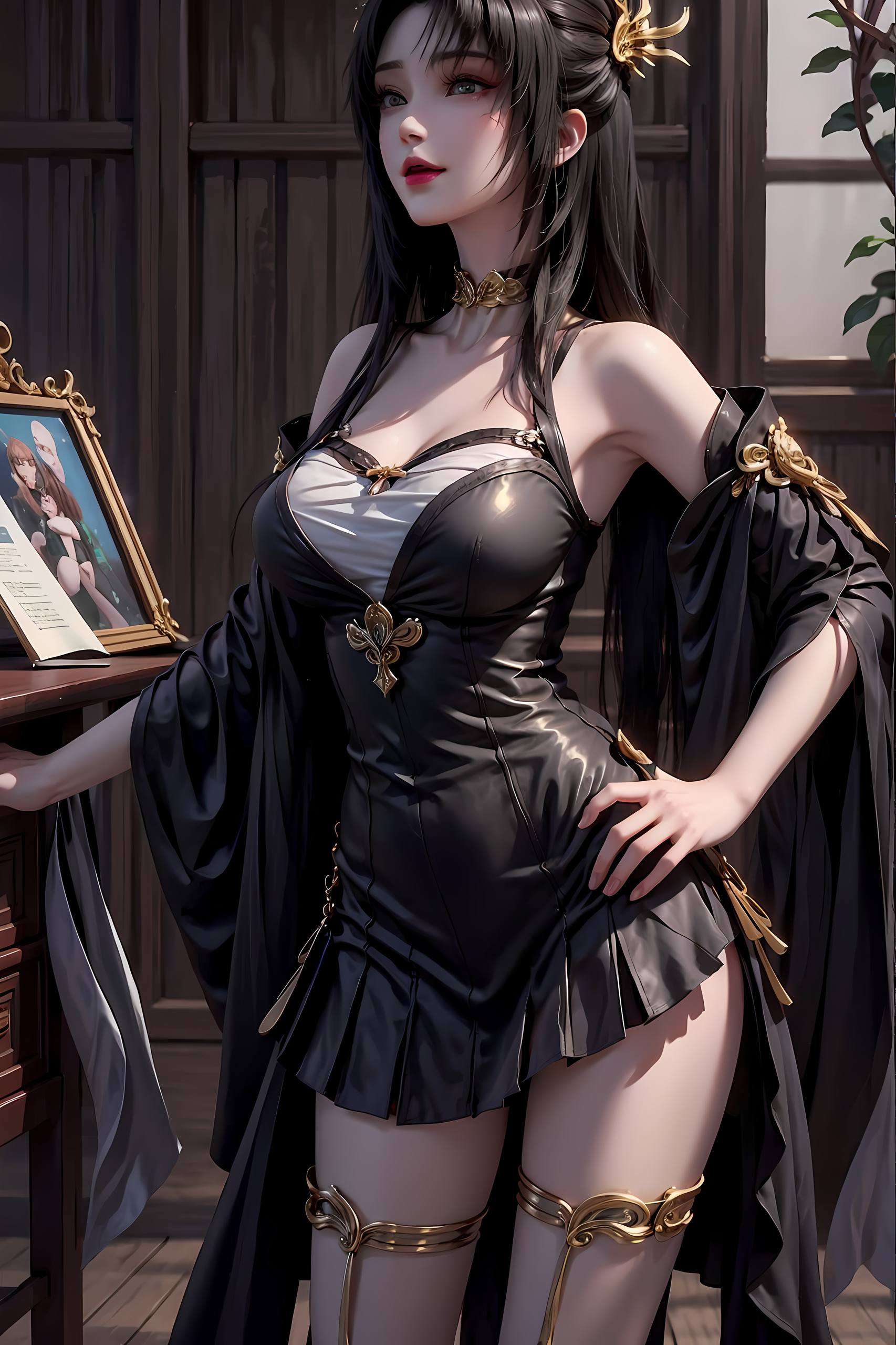 融合了波点元素天狐仙子优雅飘逸