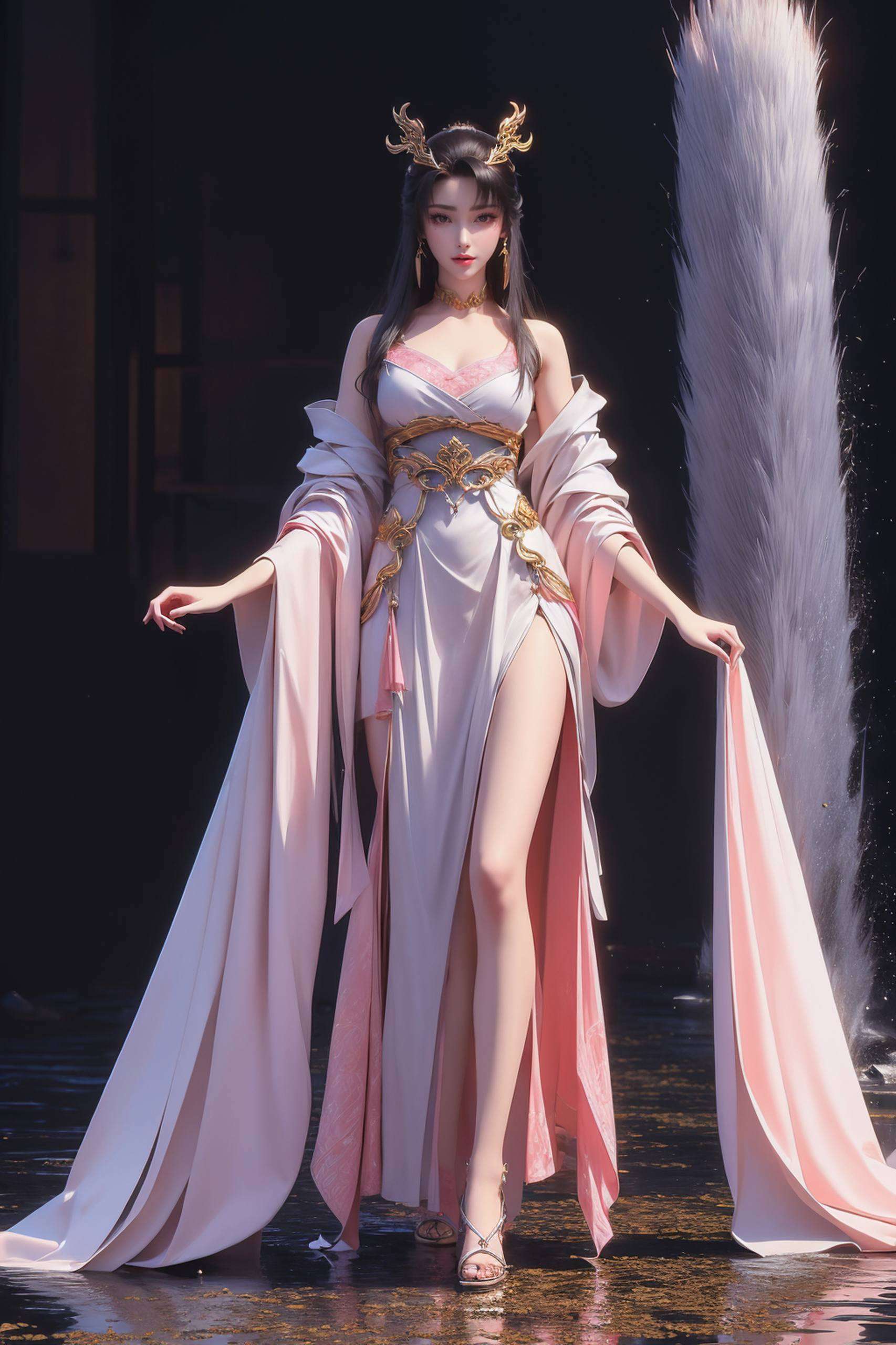 国漫女神ai壁纸天狐仙子双胞胎翩翩起舞她们的灵动身姿与深邃眼神