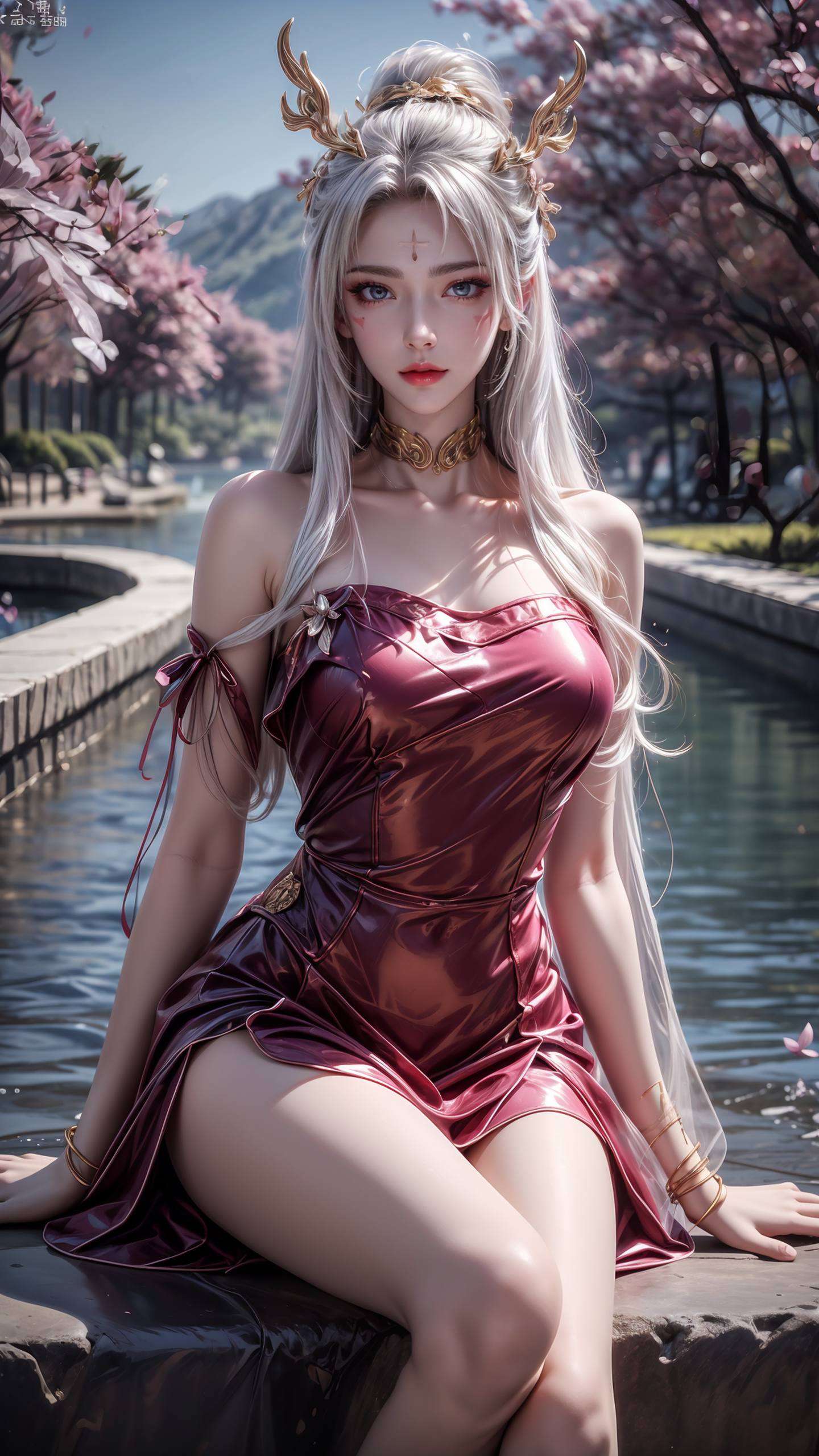为你的手机增添一抹仙气与时尚国漫美女的灵动身姿跃然画面
