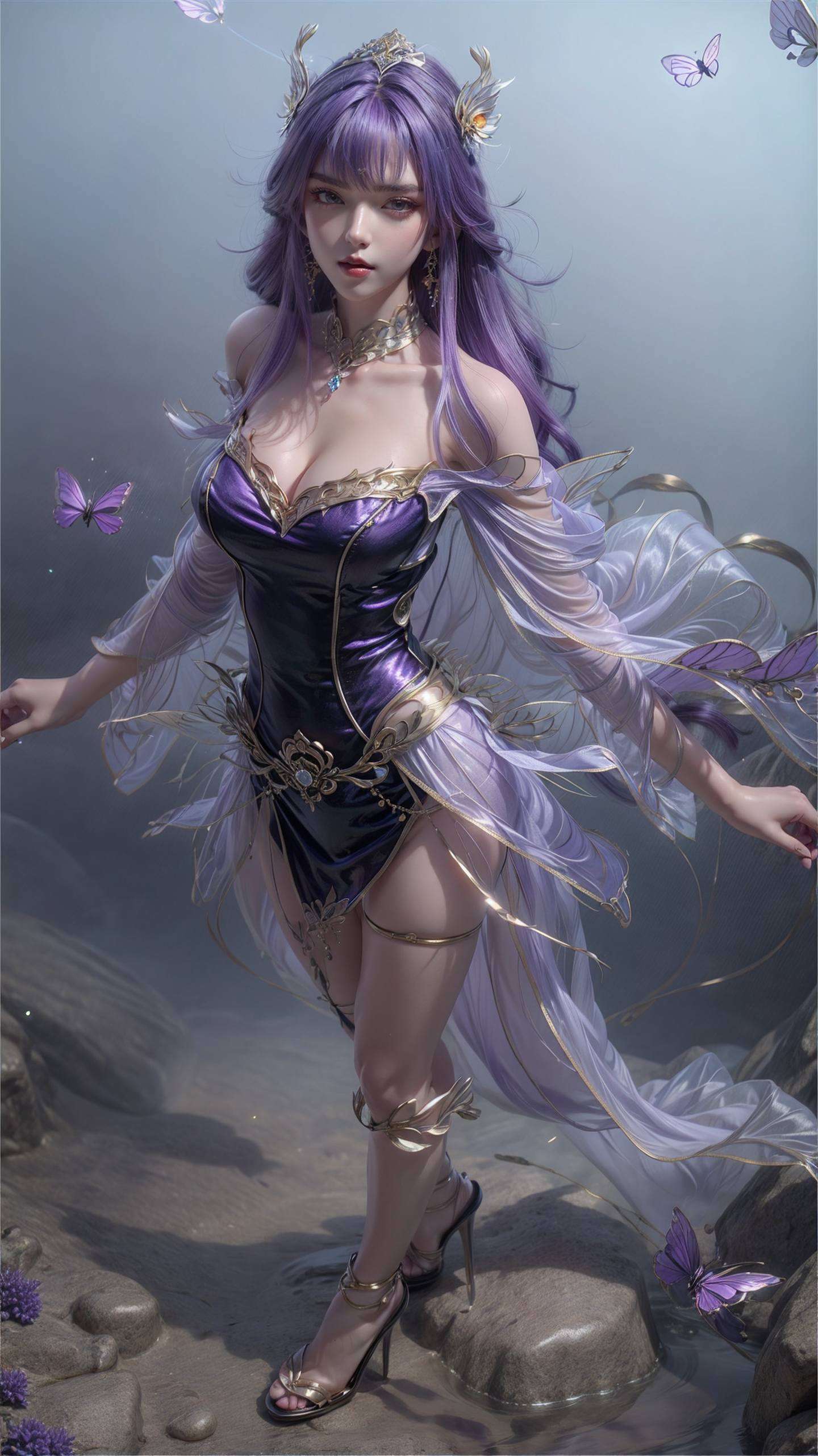 巧妙融合1080p高清画质壁纸中的女神轻盈灵动