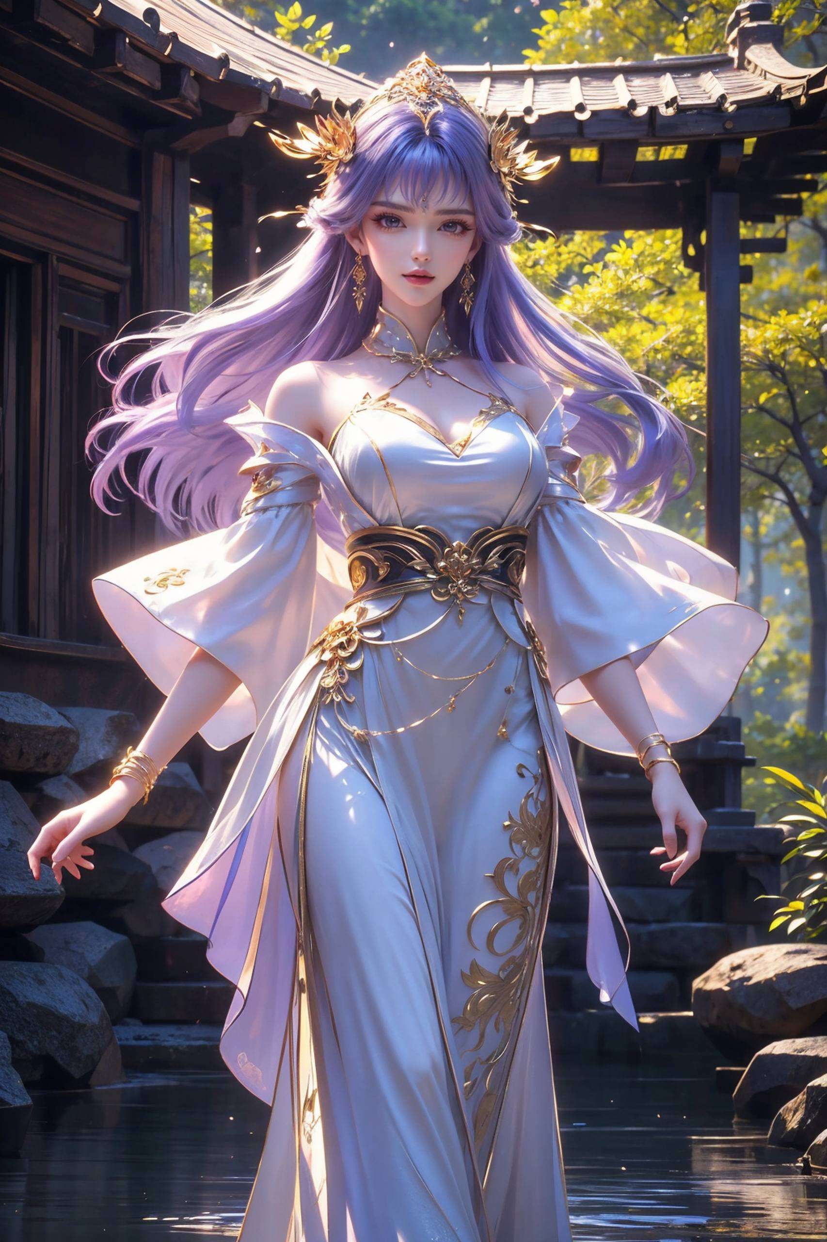 细节精致入微为你呈现高分辨率建筑与国漫美女完美融合！国漫女神甜美可爱