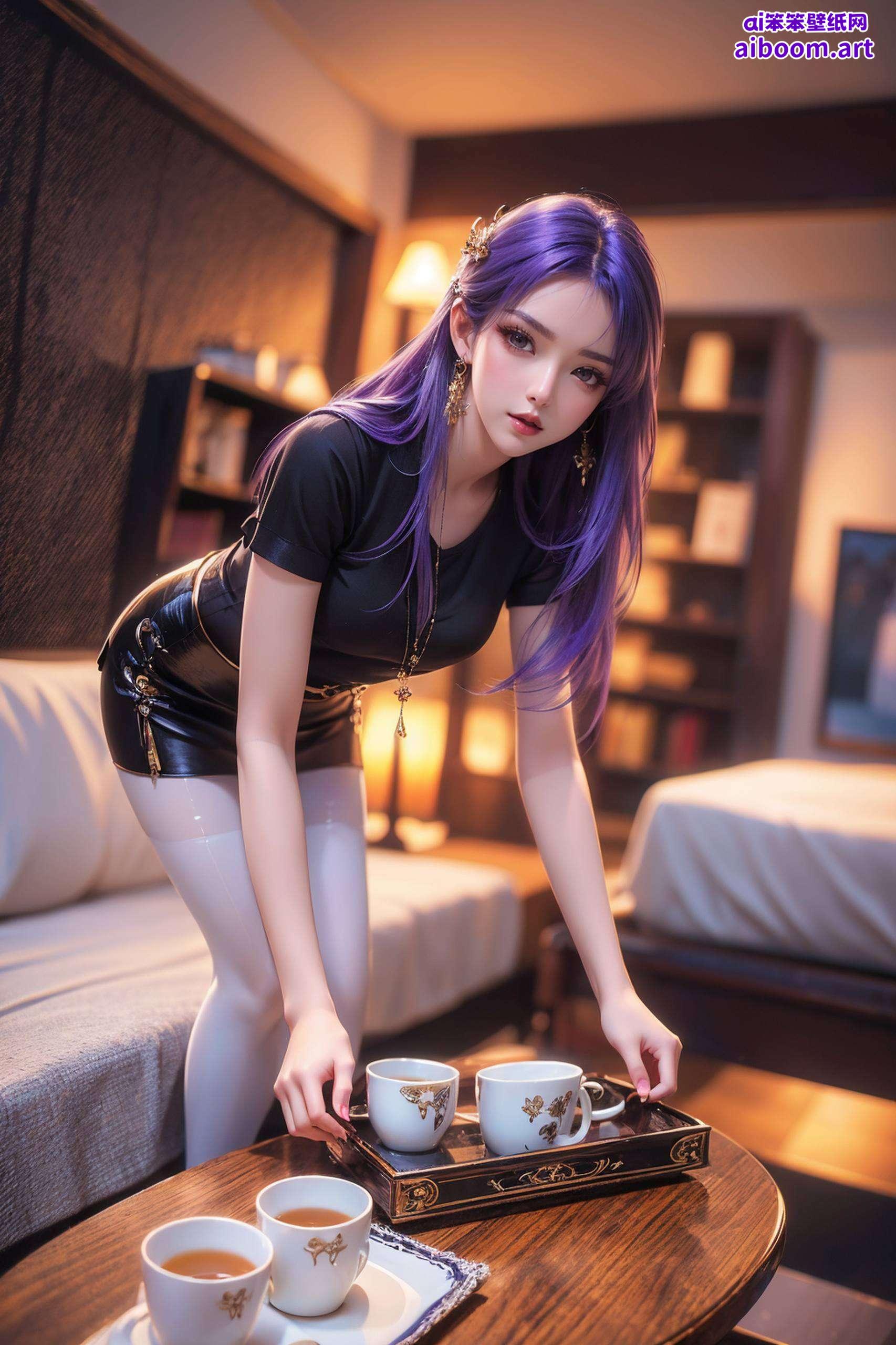 融合了波普艺术的鲜明色彩与国漫美女的独特韵味电脑绘制的人物线条流畅