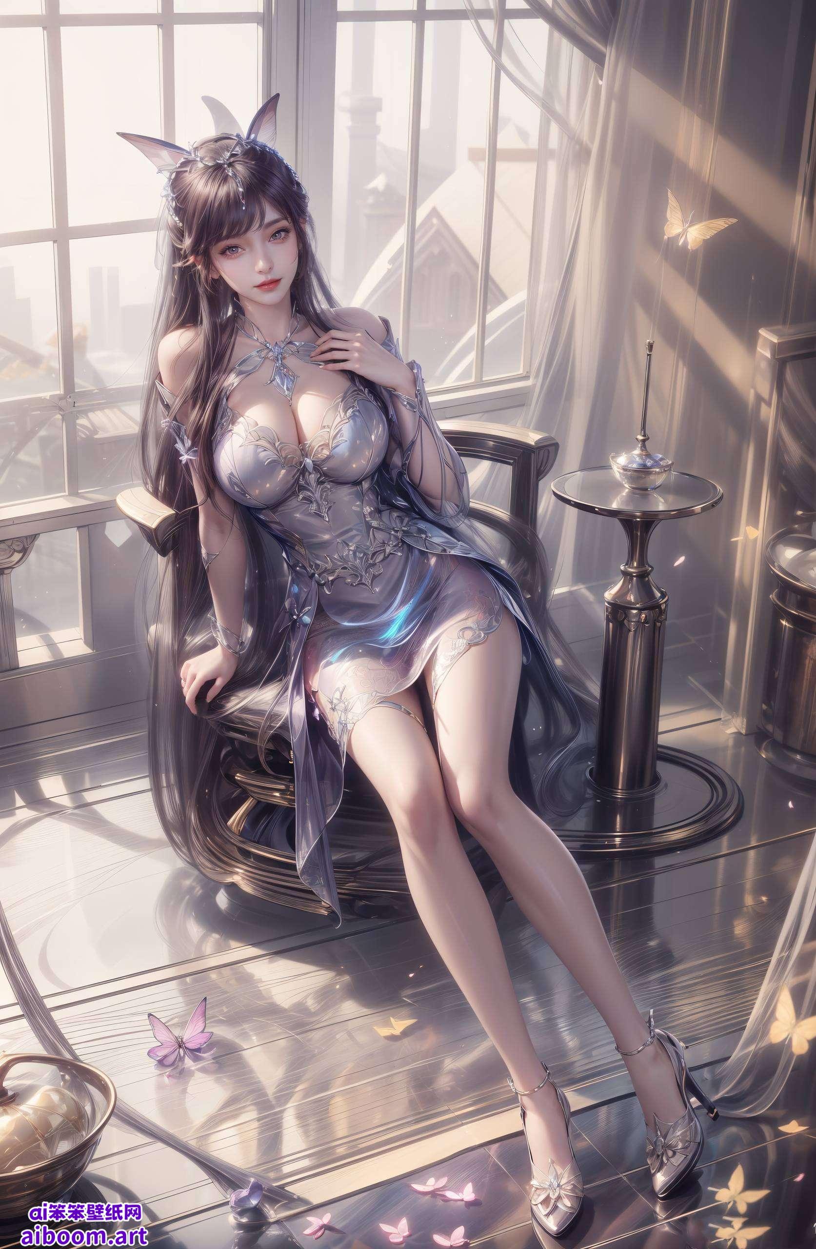 这张1080p国漫美女潮图壁纸特别推荐给大家！画面中的小舞翩翩起舞