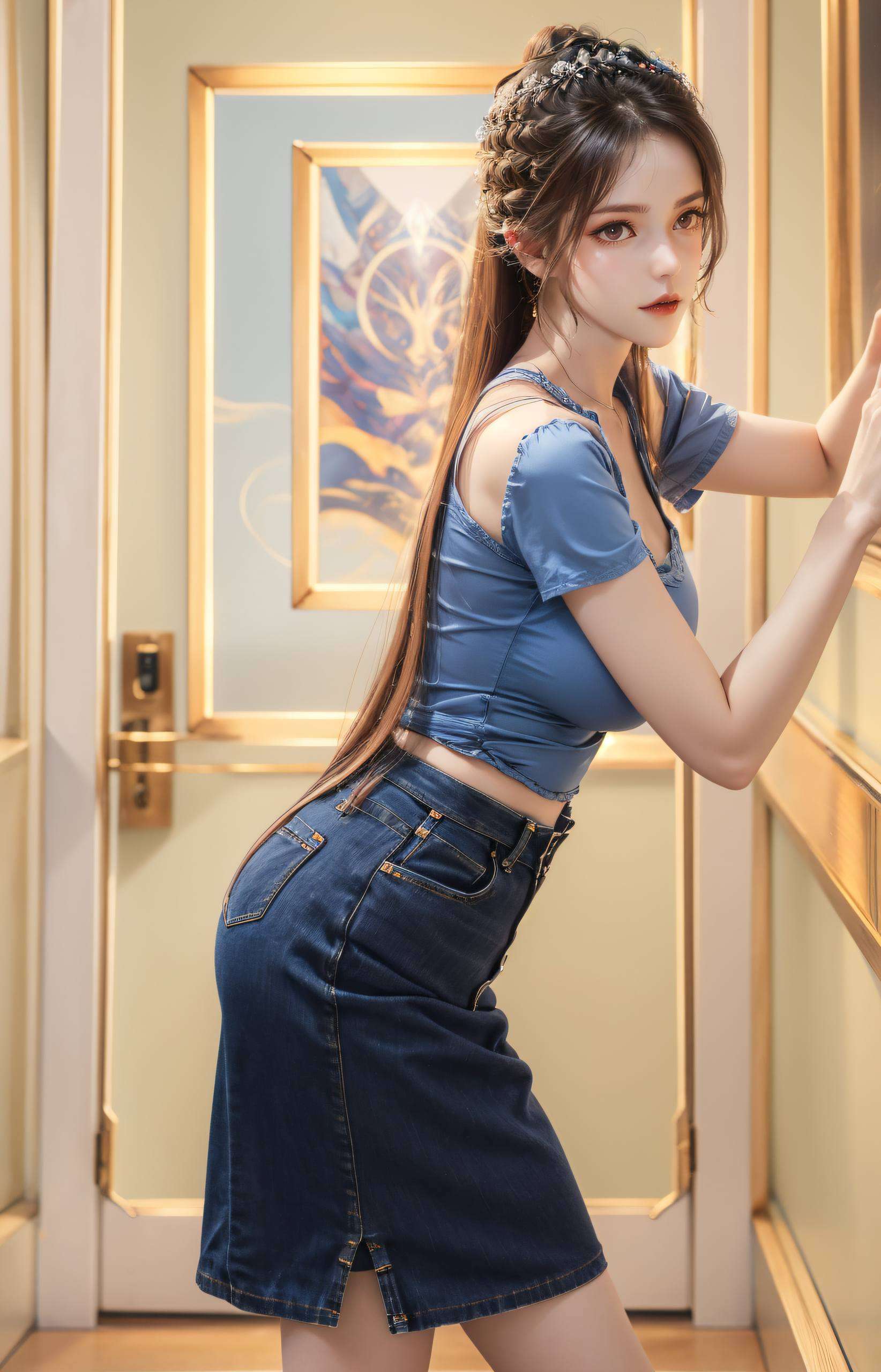 这张1080p高清壁纸以国漫女神黑暗的小舞为主题