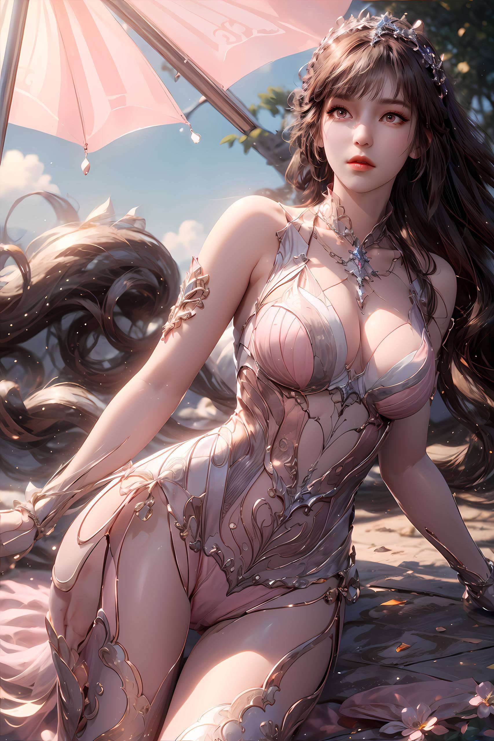 漫画风格尽显俏皮可爱小舞嘟嘴壁纸