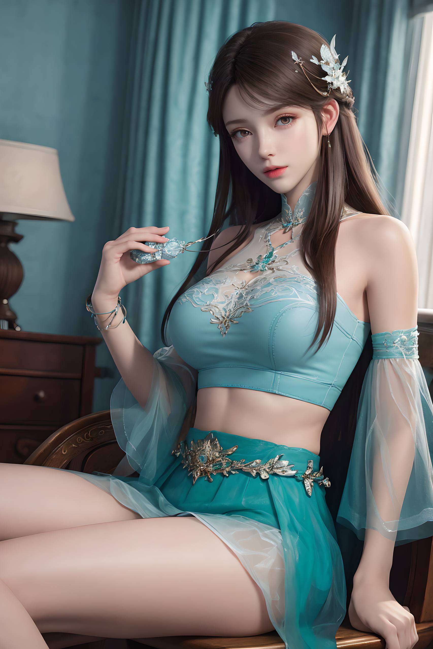 国漫美女最新力作一机在手