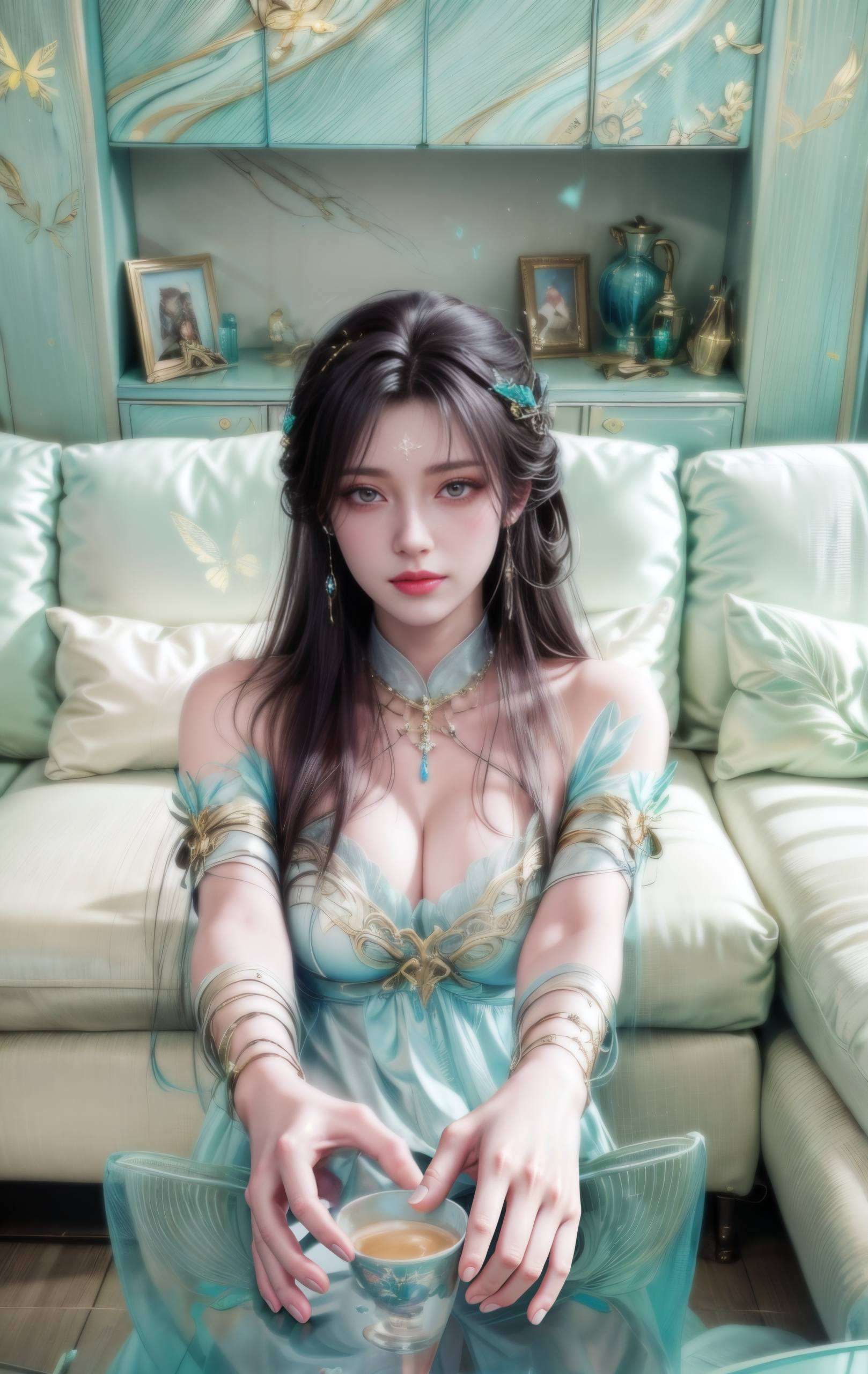 国漫女神棋盘格iPhone女生如梦如幻