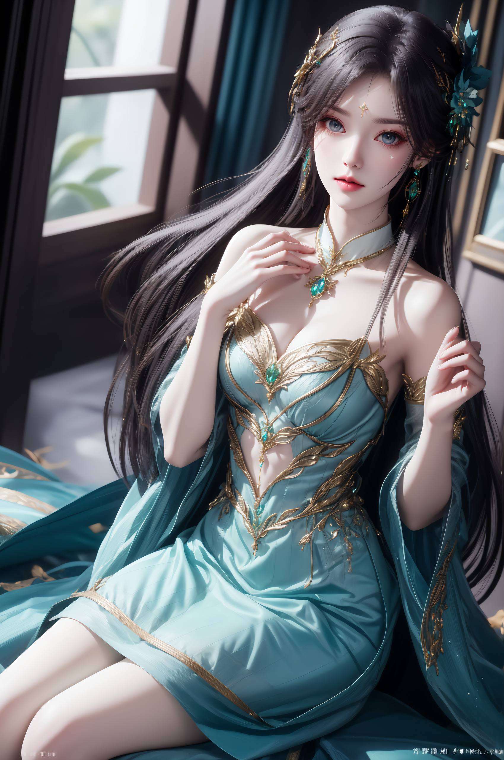 让这张壁纸犹如最美的画卷每一笔每一划都透露着国漫美女的独特韵味