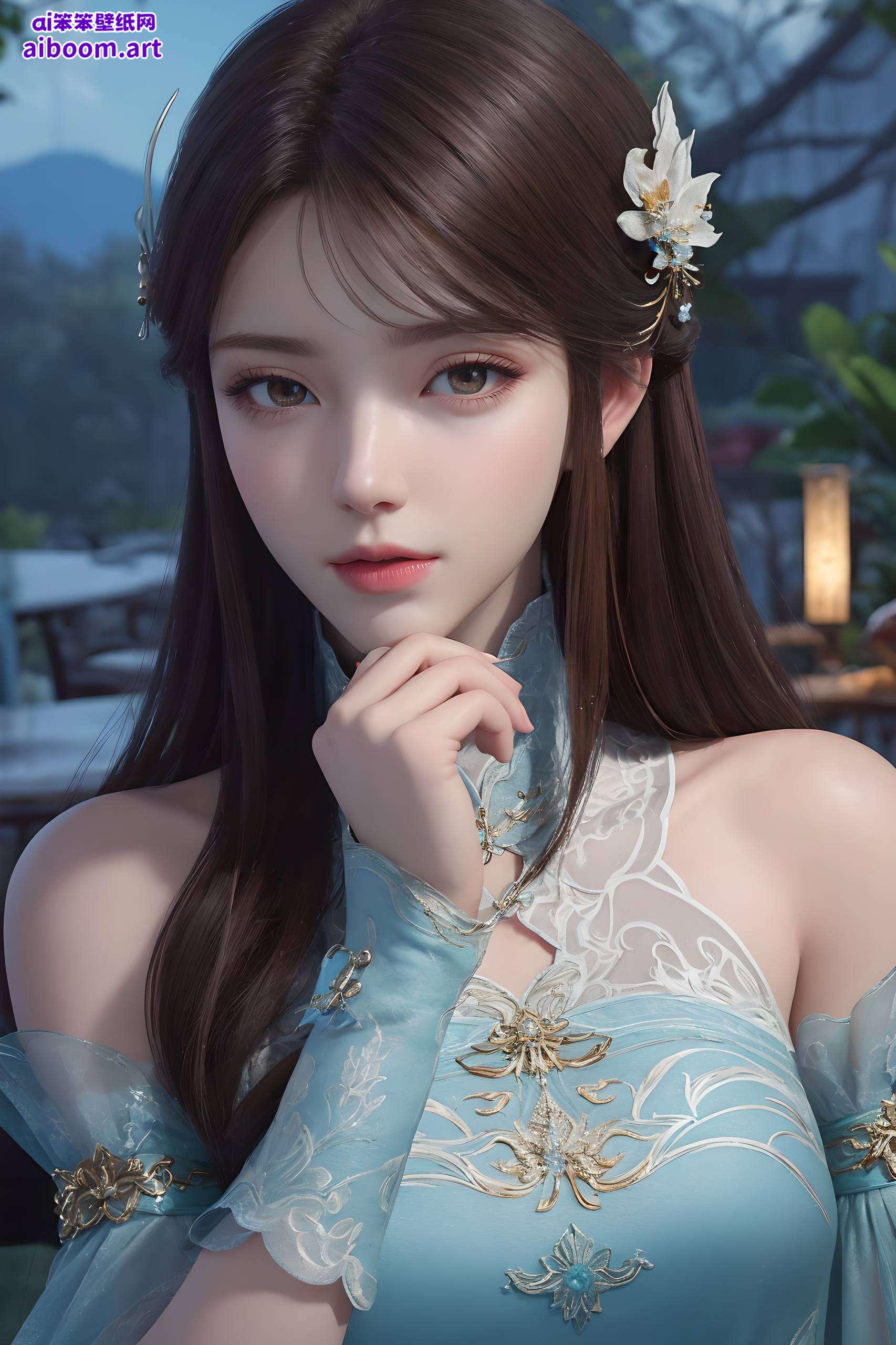 让人仿佛置身于古风画卷之中细腻描绘出她静谧而优雅的气质