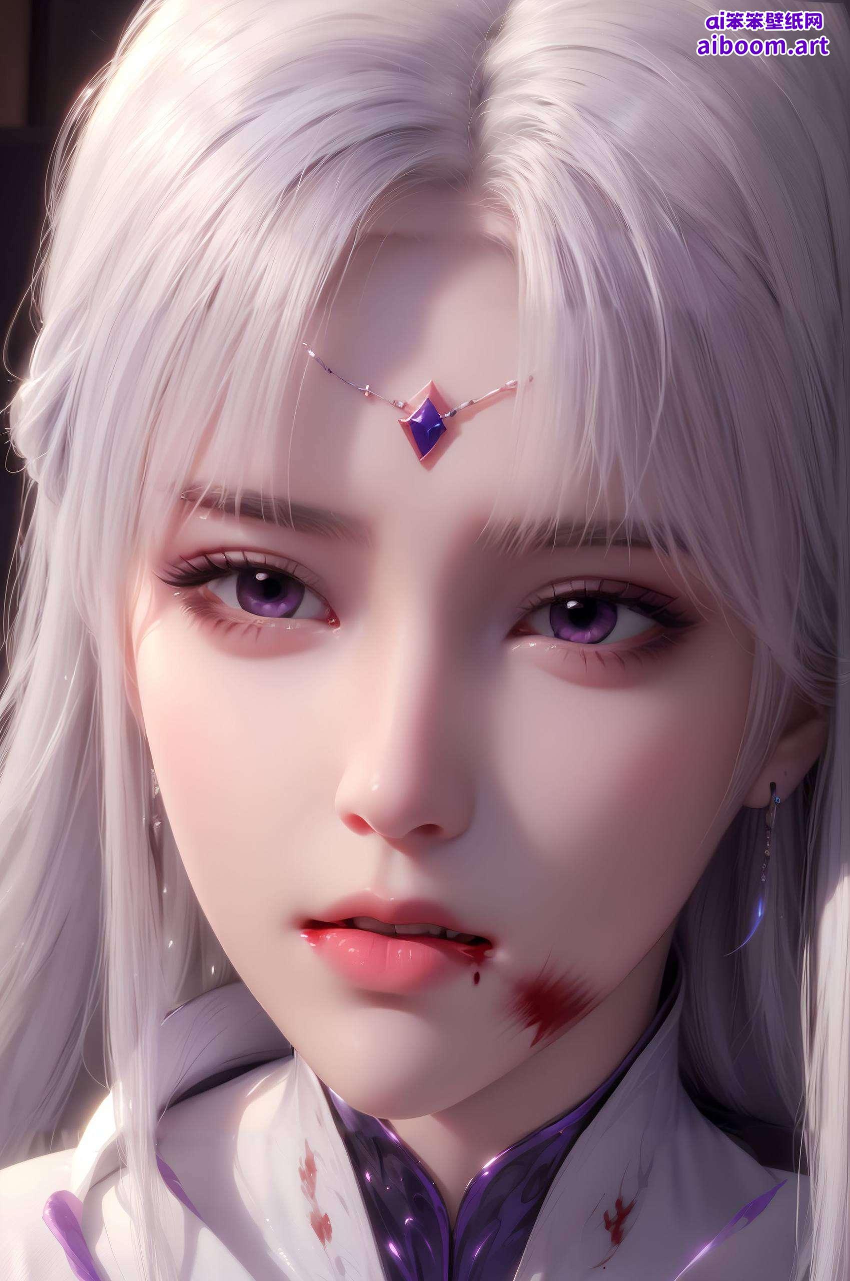 这张AI绘画人物微笑素材为你的桌面带来一抹治愈系的风景