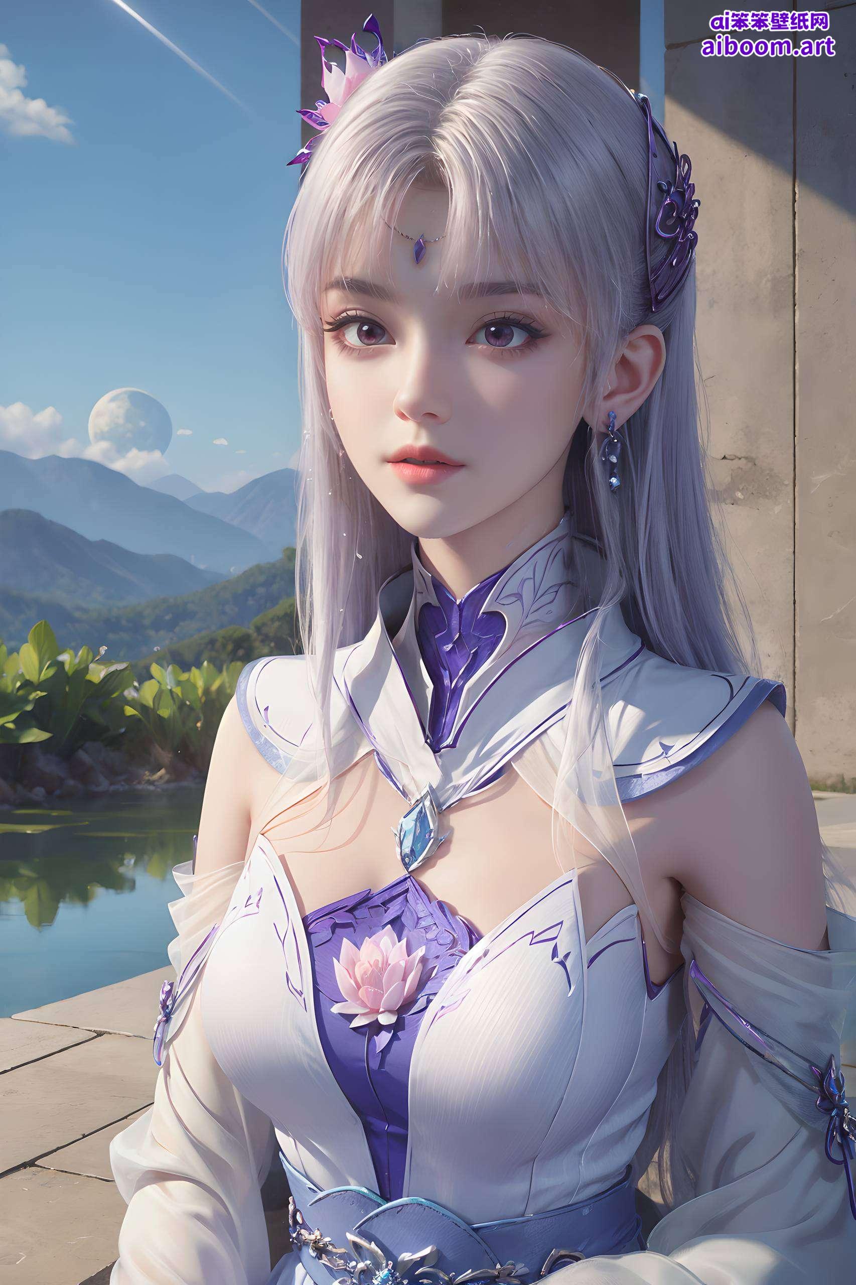 《对眼睛好花卉电脑国漫美女最美壁纸》带你领略小医仙的绝世风采为你的电脑桌面增添一抹静谧与灵动之美