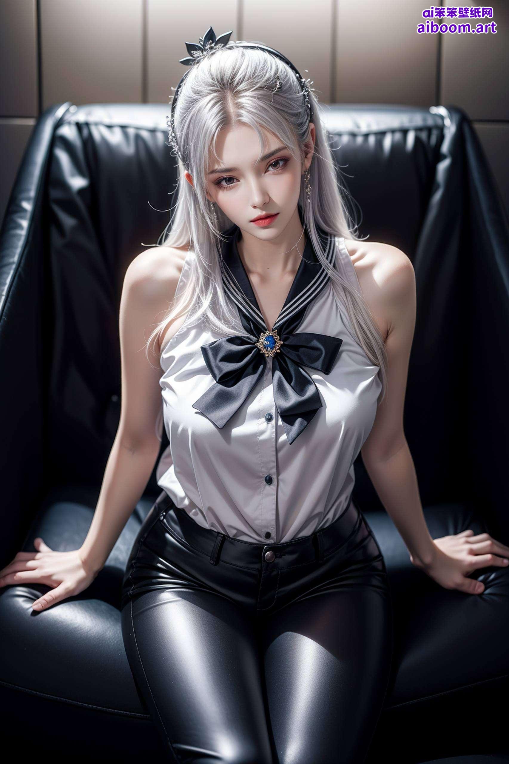 细腻的笔触与生动的色彩这张独特的AI国漫女主波点2560p壁纸