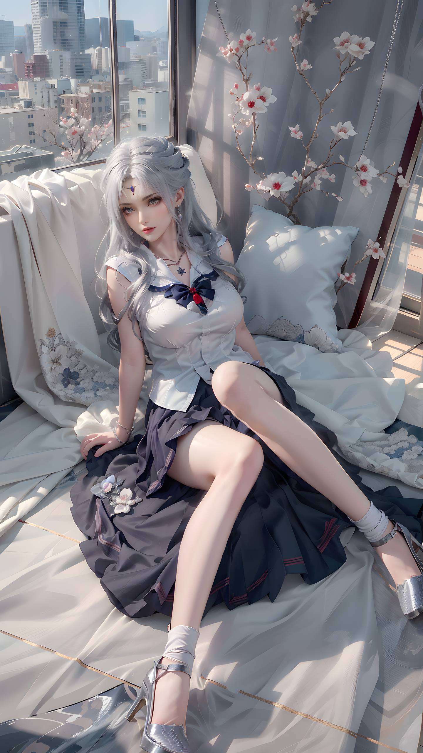 一抹静谧的绿意《大家都喜欢宁静ipad桌面主题》——国漫女神小医仙壁纸取图