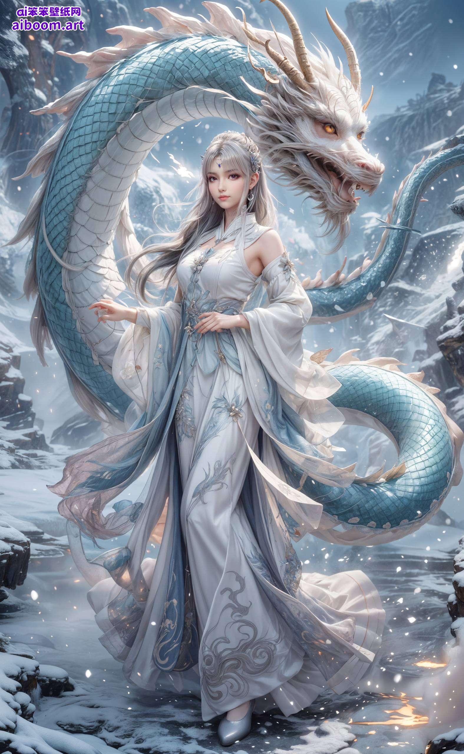 如梦如幻AI国漫美女建筑IPAD壁纸绘出了美杜莎女王的神秘魅力与小医仙的温婉气质
