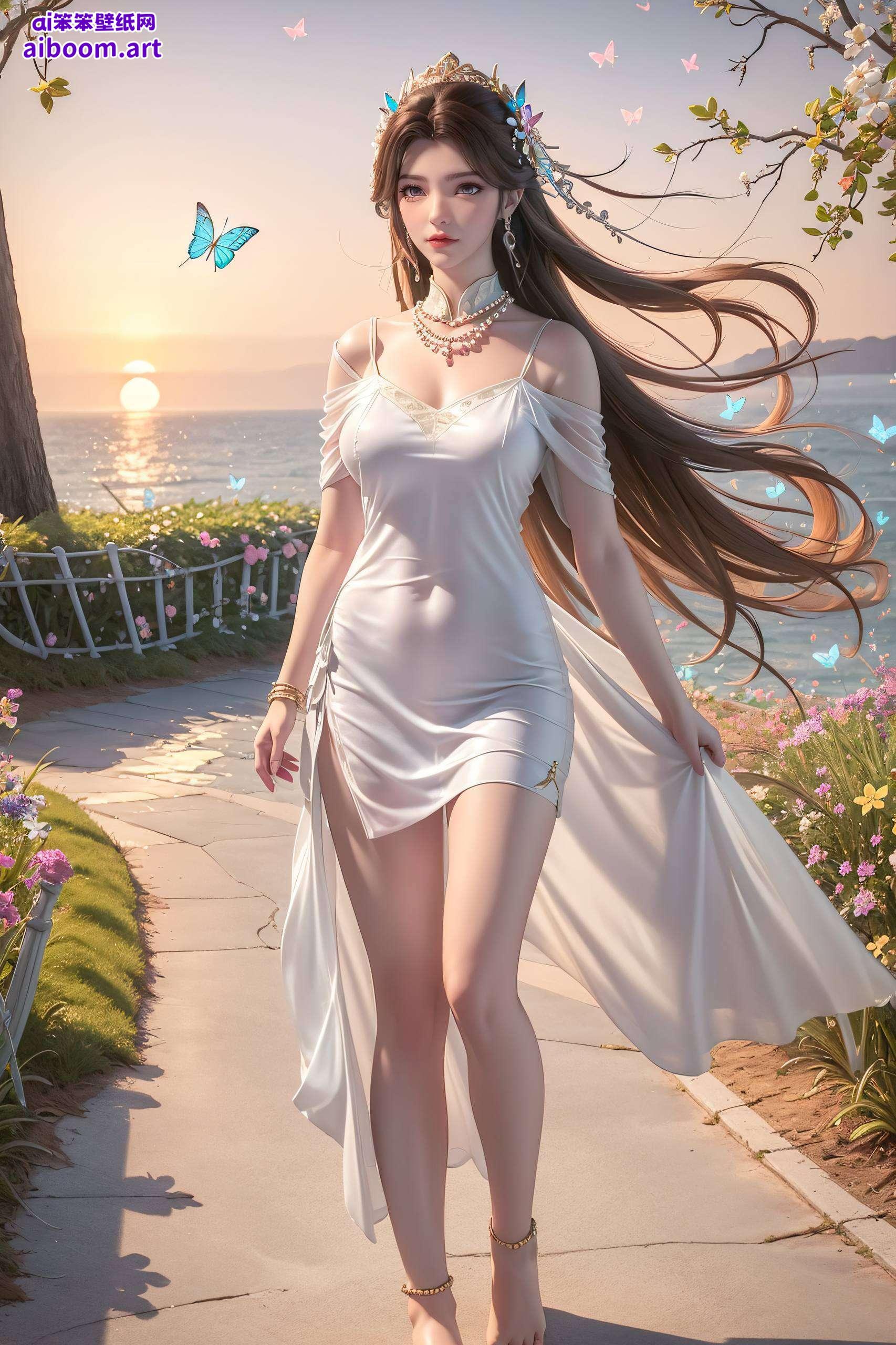 这张赛博朋克风格的iPhone古风漫画壁纸融合了AI绘画的精湛技艺