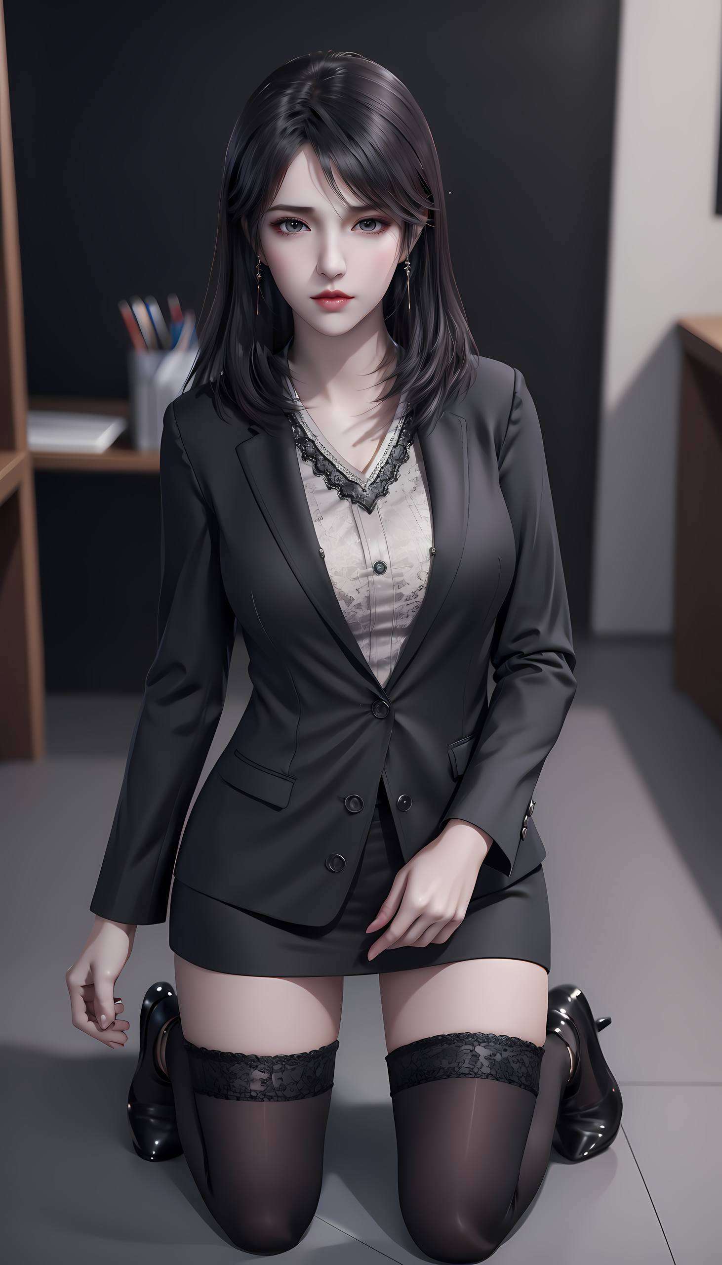 徐欣以独特的黑白风格壁纸图片亮相