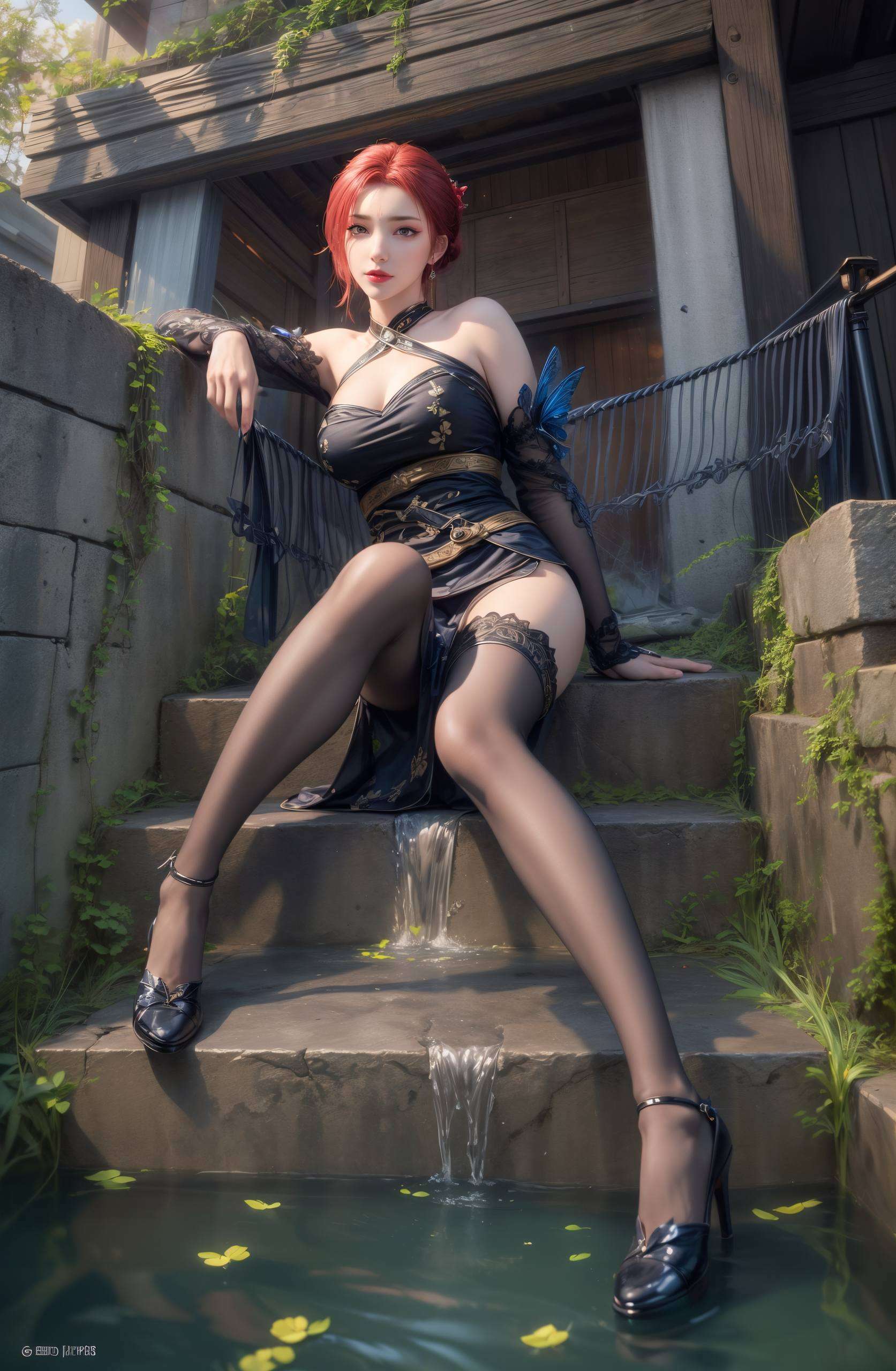 这张雅妃原画壁纸打造出独特的粉色梦幻风格