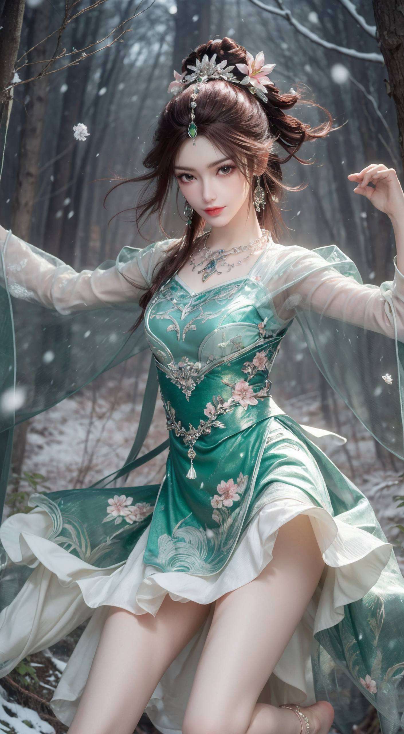 探索完美像素2560p的视觉盛宴细腻笔触勾勒出清新脱俗的仙子形象