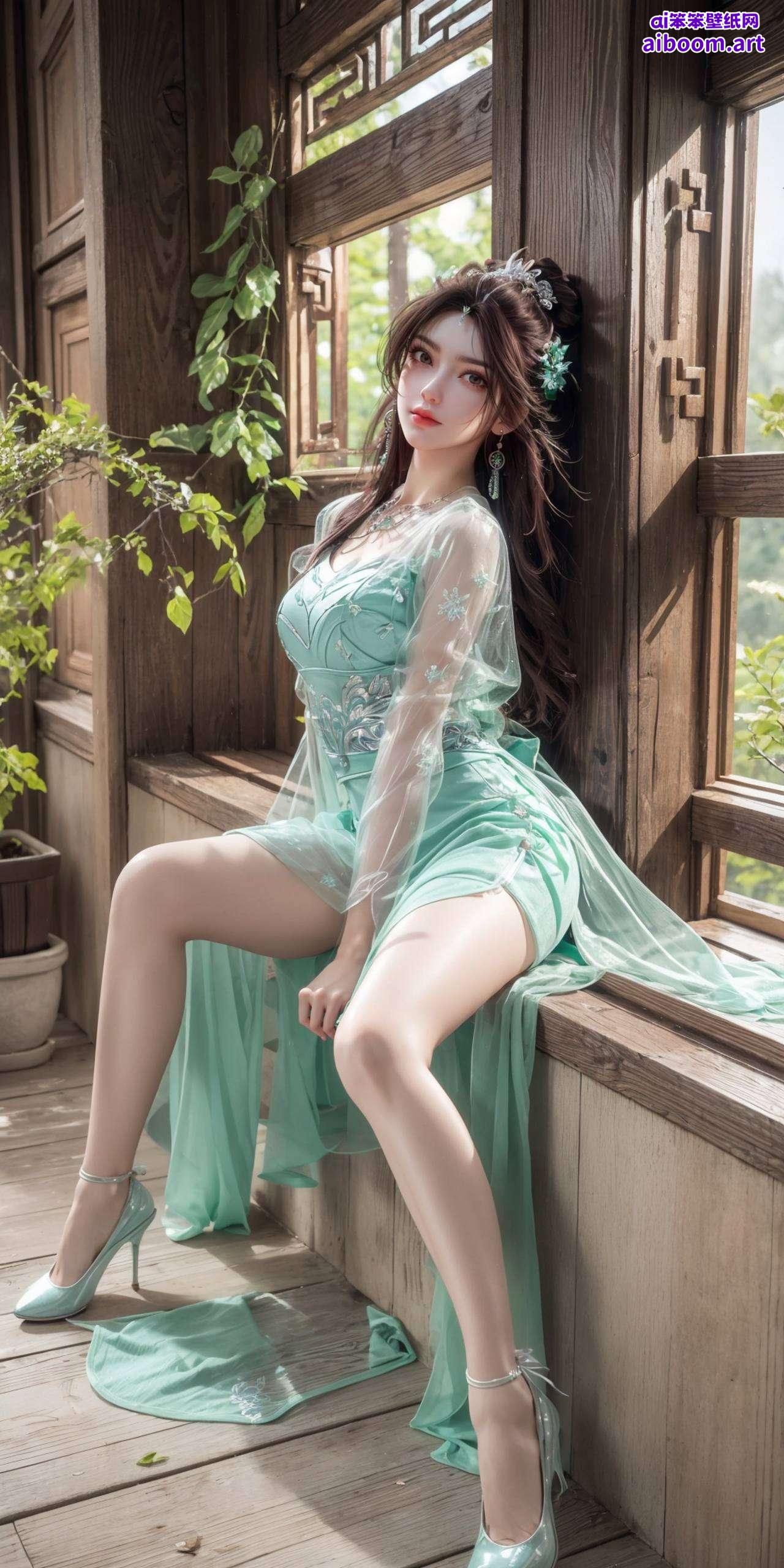 这张AI绘画人物动作参考图为你的电脑带来独特的视觉盛宴