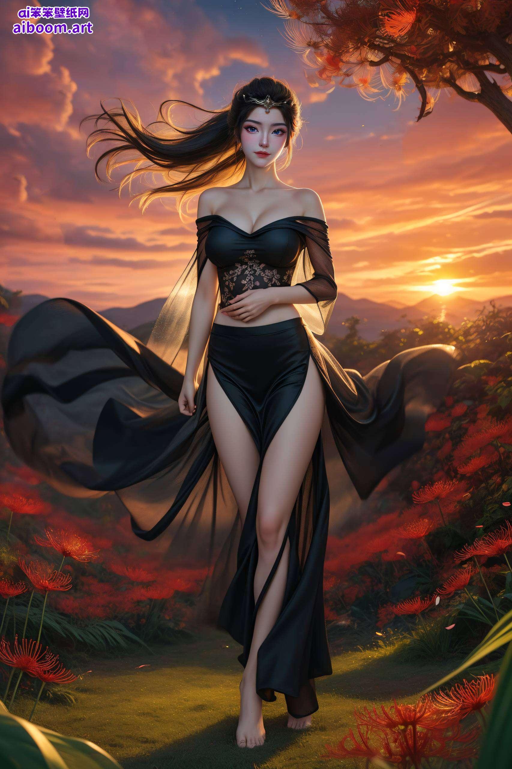 成为电脑国漫中的绝美风景武瑶身着华美旗袍