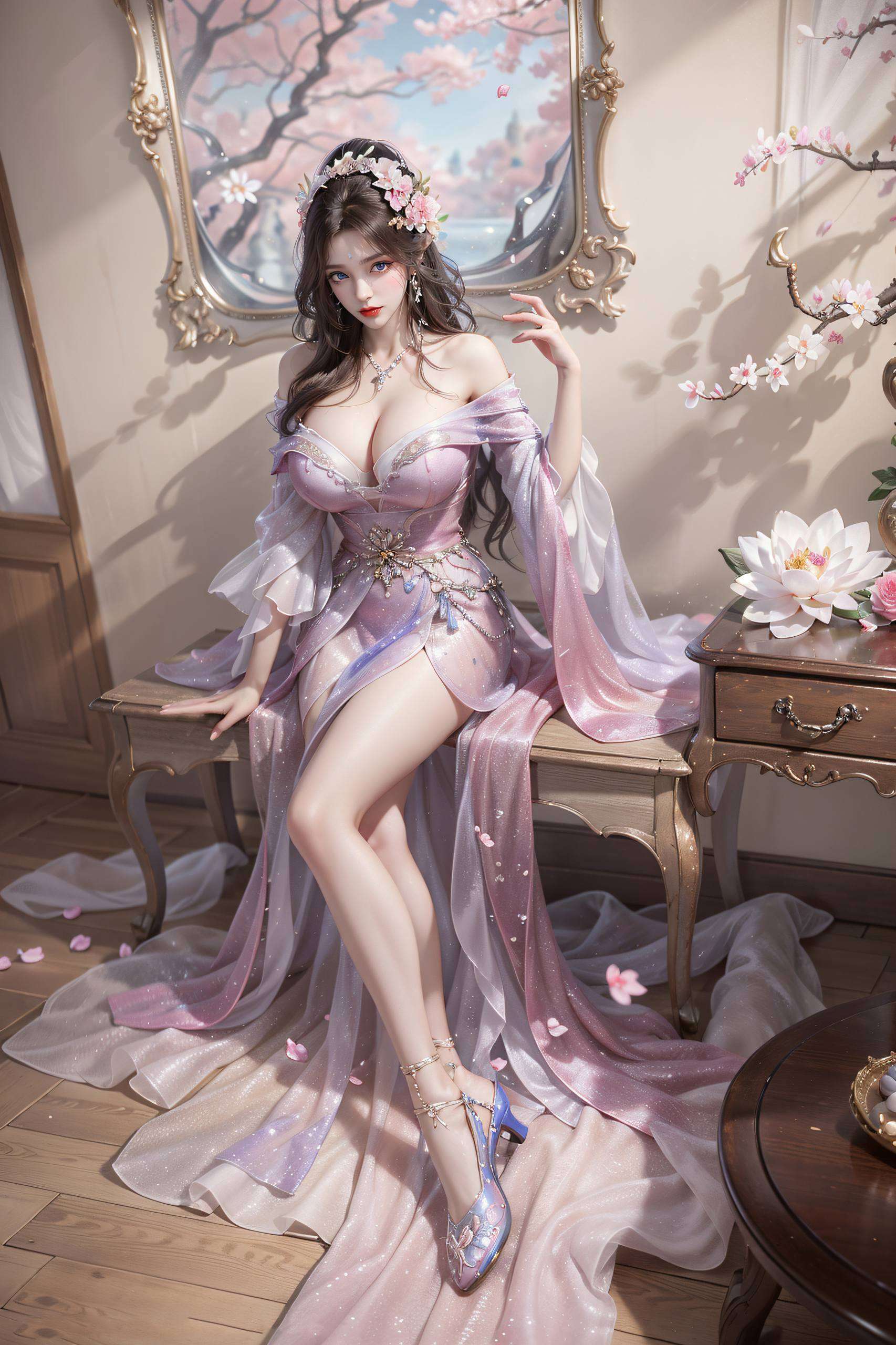 将她设置为电脑桌面每一款造型都令人惊艳