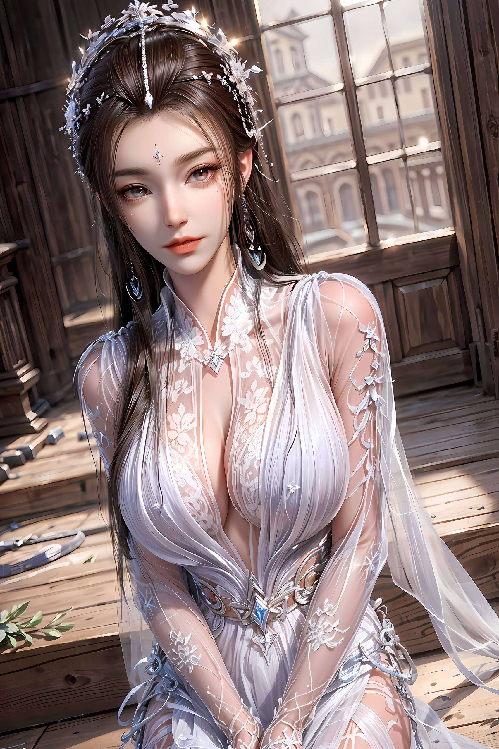 精选国漫美女玥瑶的动态图像灵动眼神与柔美线条交织