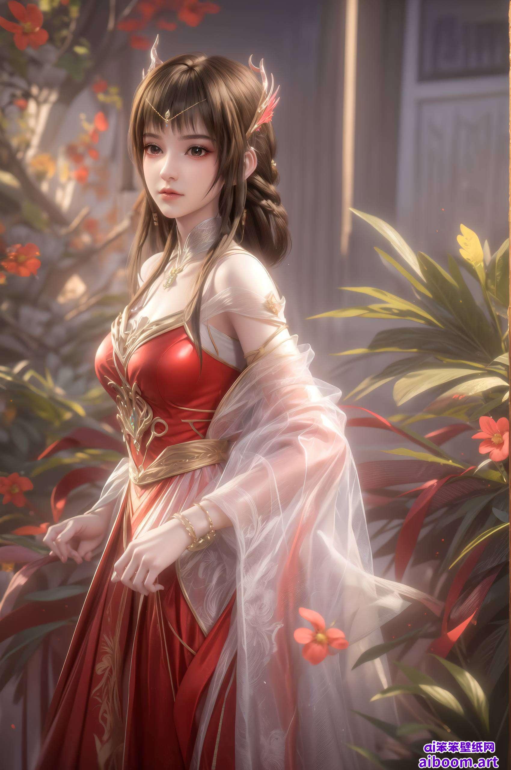 大长腿美女漫步在数字世界的晨曦中柔和的色调与Win10的界面完美融合