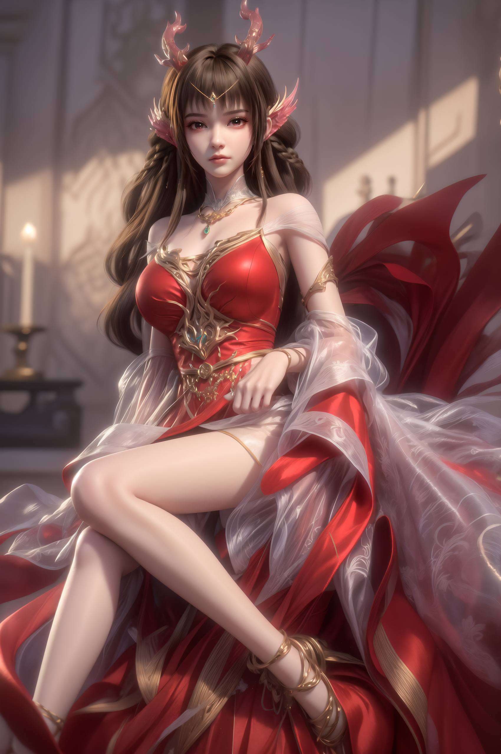 高清画质让她仿佛跃然纸上为你的视界增添一抹独特的国漫风情