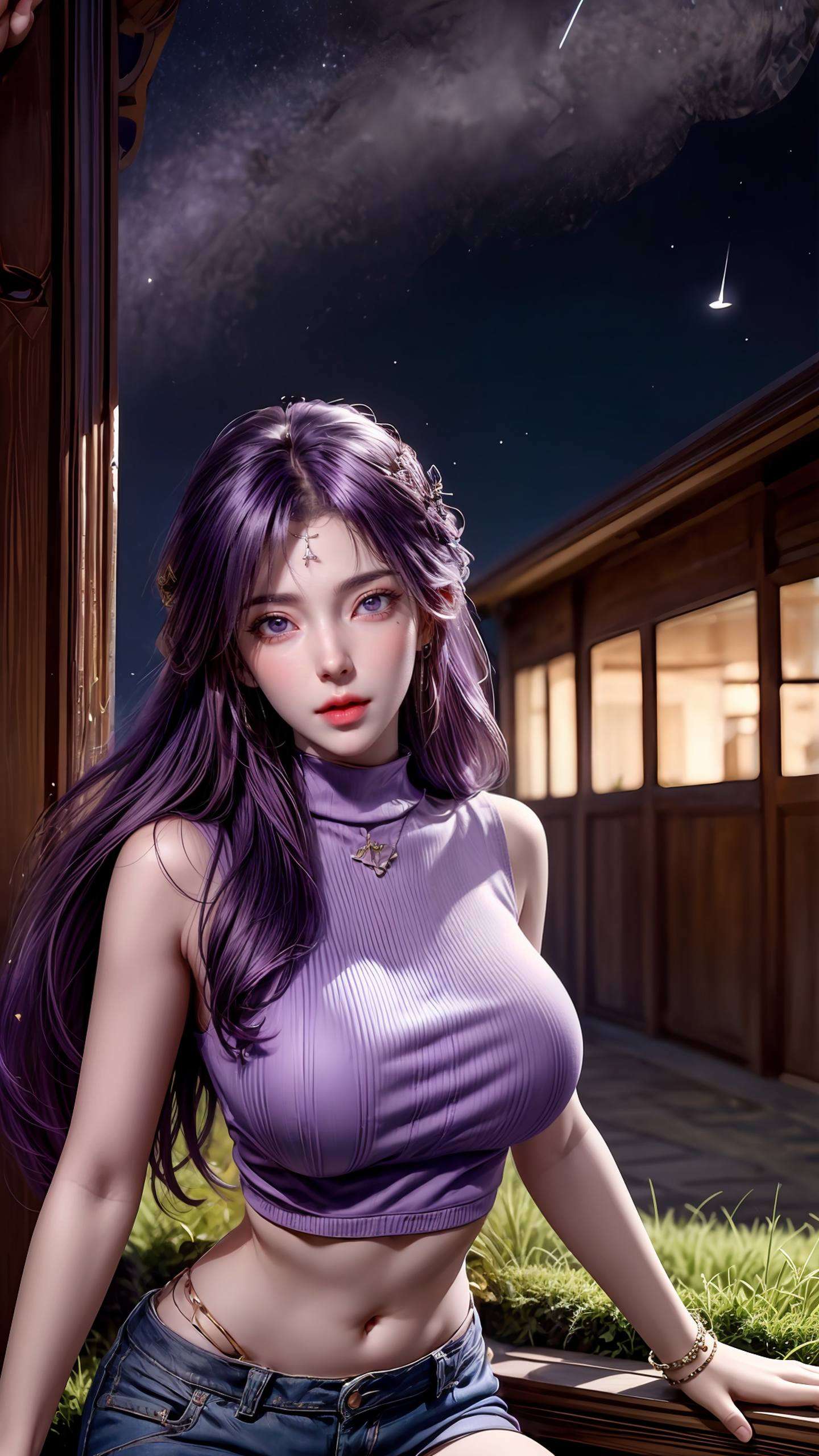 在绿意盎然的藝術風格中4k高清壁纸图库捕捉了她每一个细腻的光影