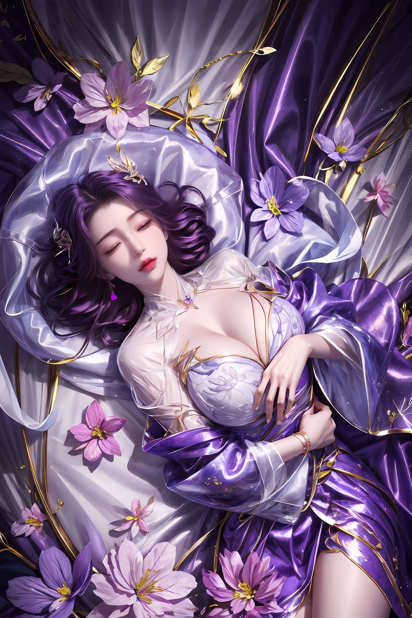 这张高清无水印的国漫美女艺术壁纸每一帧都仿佛在讲述一个动人的故事