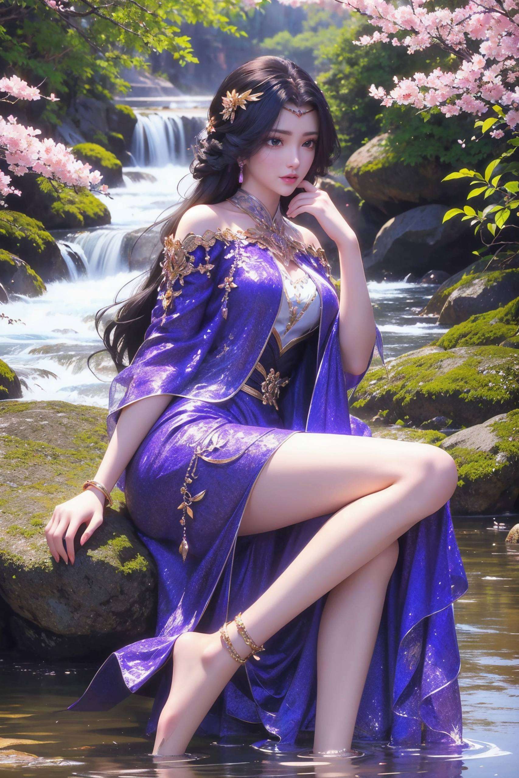 让你的电脑桌面瞬间变身艺术画廊细腻纹理映衬着AI女神的绝美风华