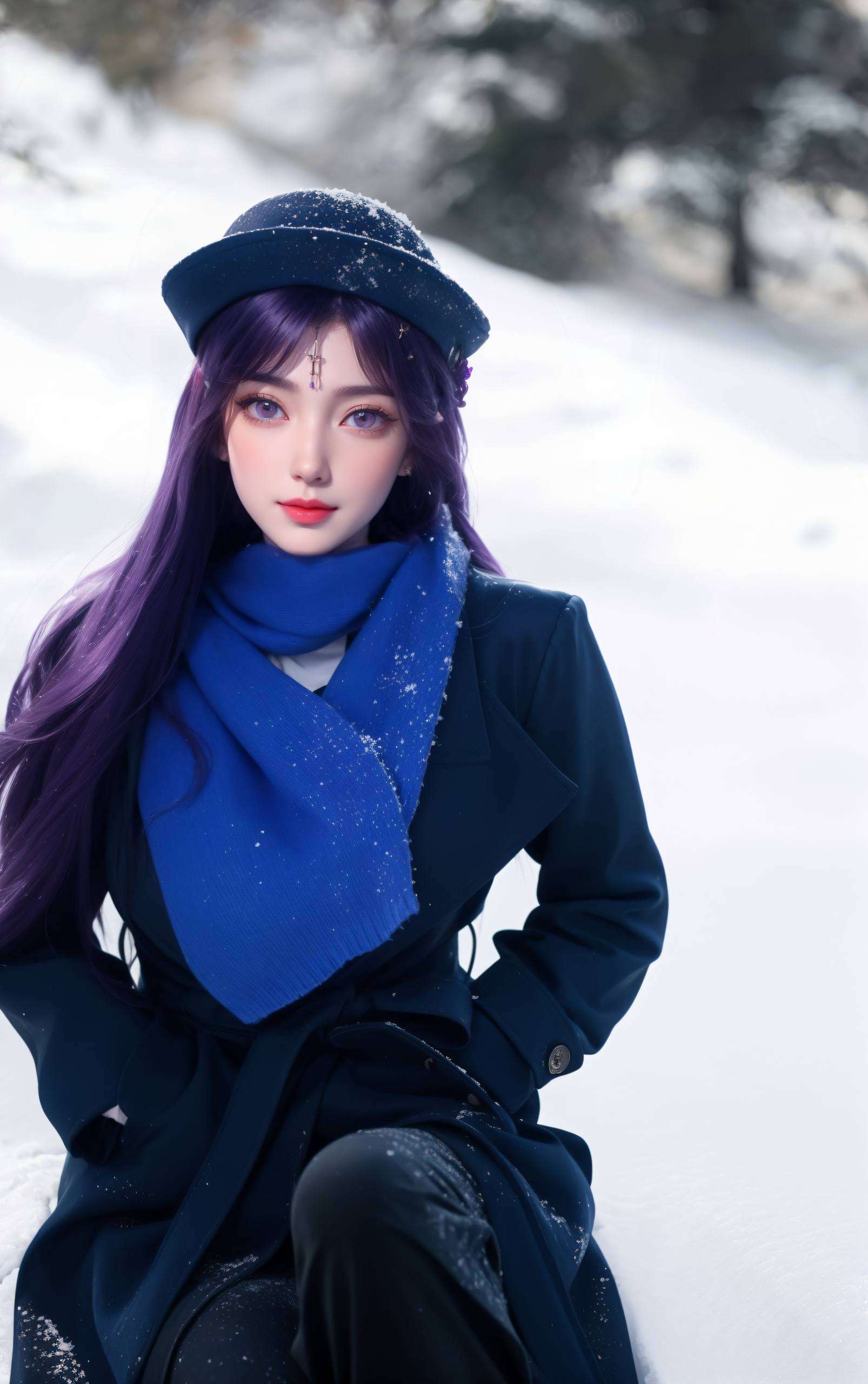 快来体验这张独一无二的AI国漫美女壁纸吧！