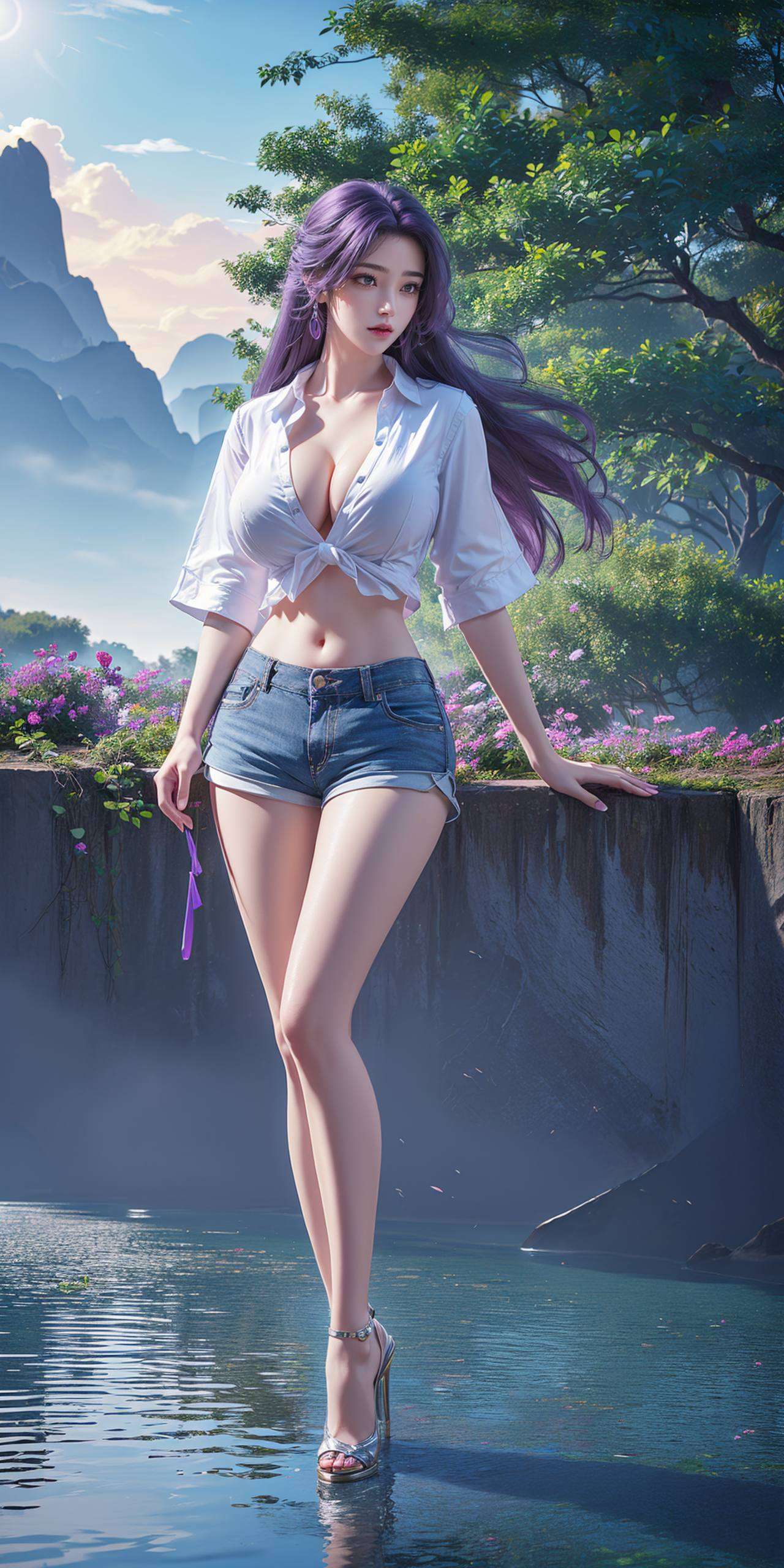 在这绚烂的花卉壁纸中花卉的绚烂与人物的美好情感交织