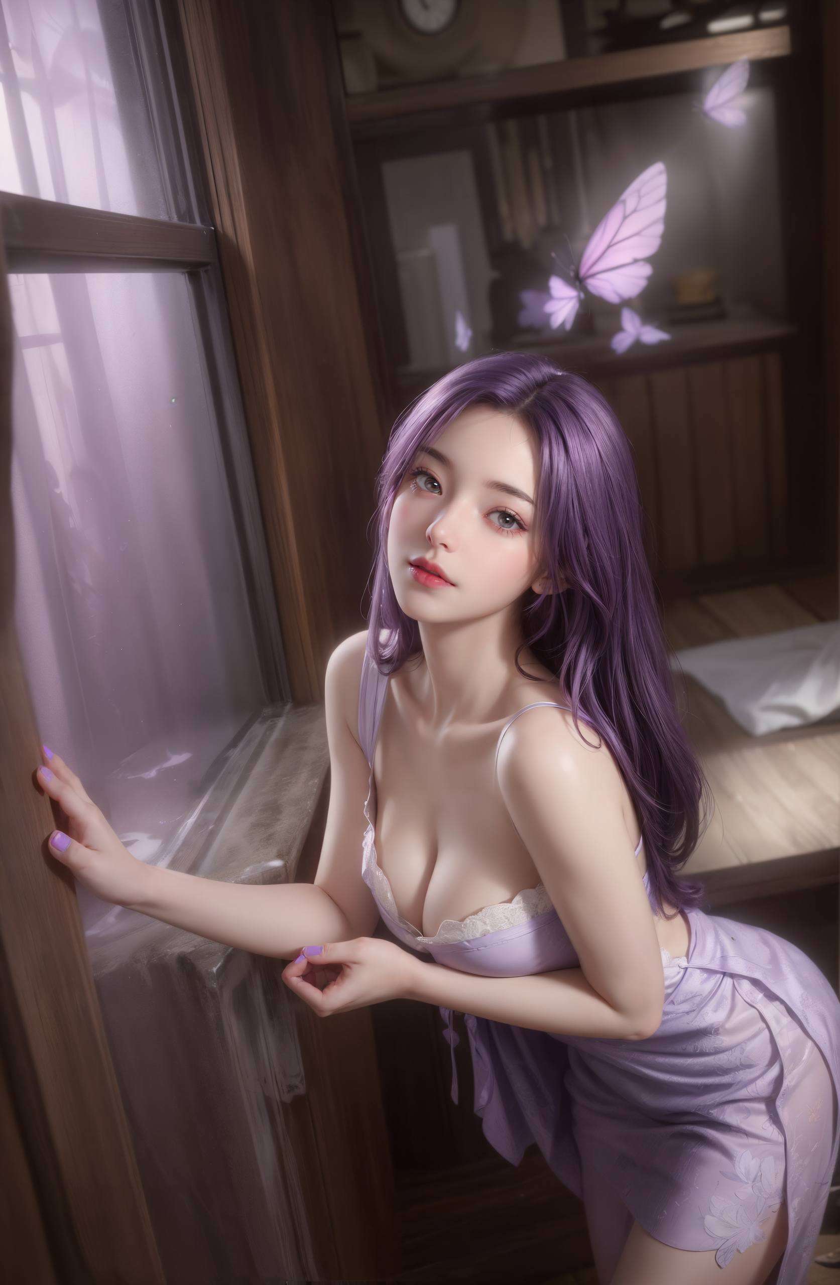 漫步在古风庭院之中她眼含星波