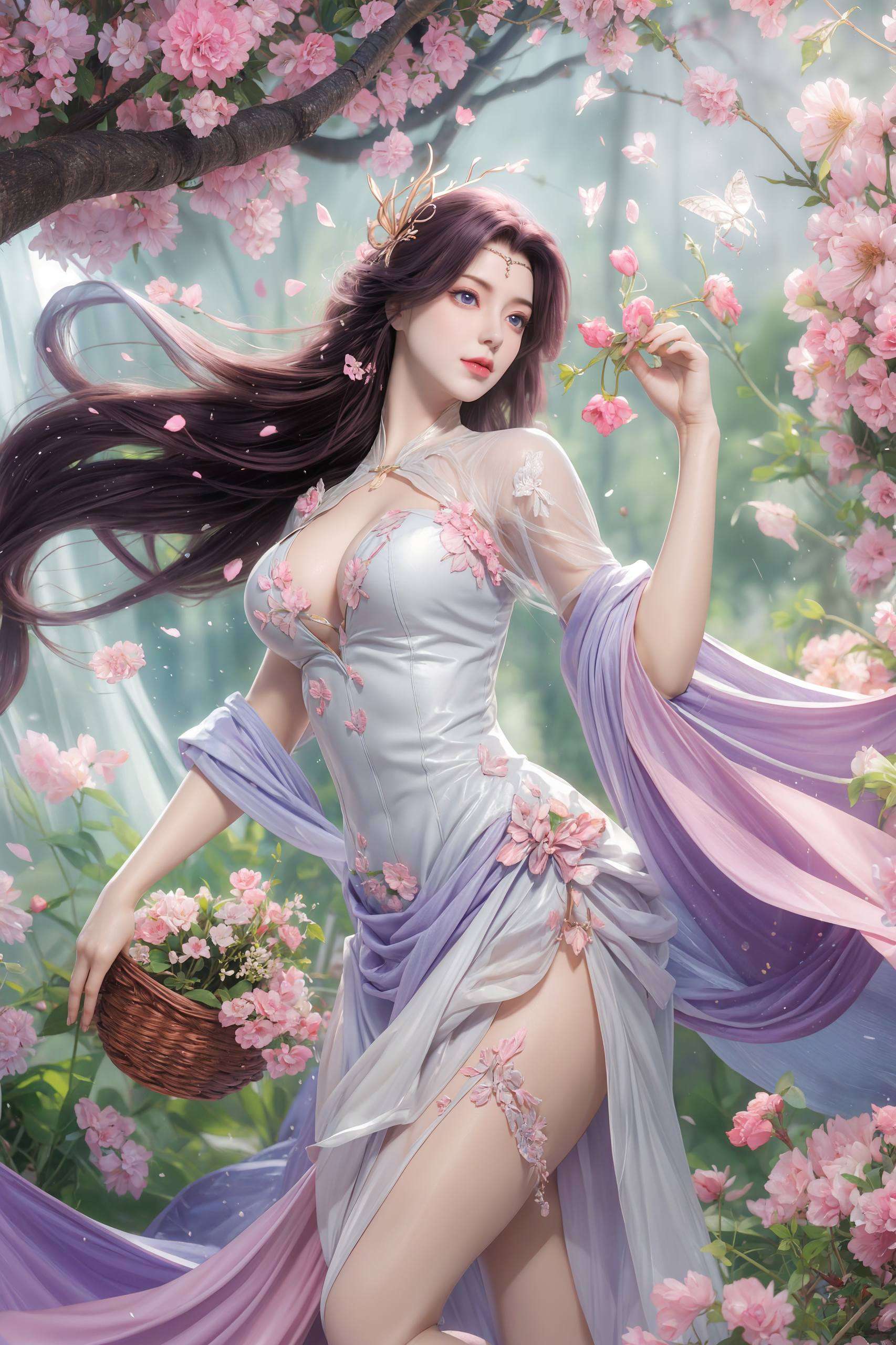 云曦图片带来了一场赛博朋克的视觉盛宴！这位国漫美女以安卓简洁壁纸的形式穿梭在高科技的未来都市中