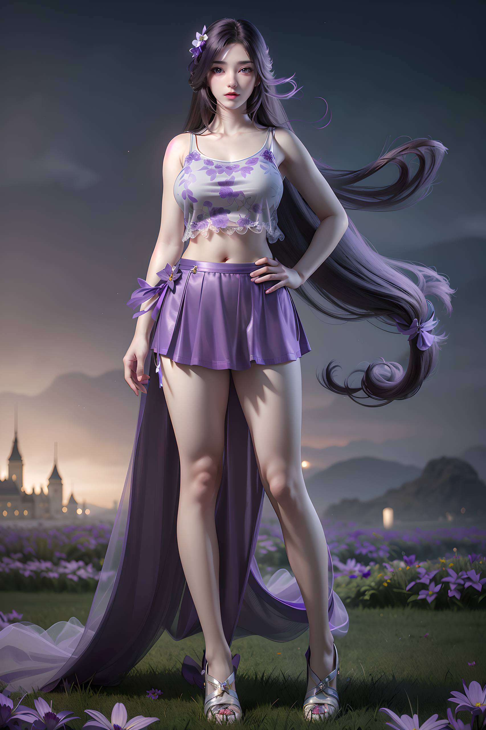 以极简风格呈现国漫美女的魅力灵动眼神