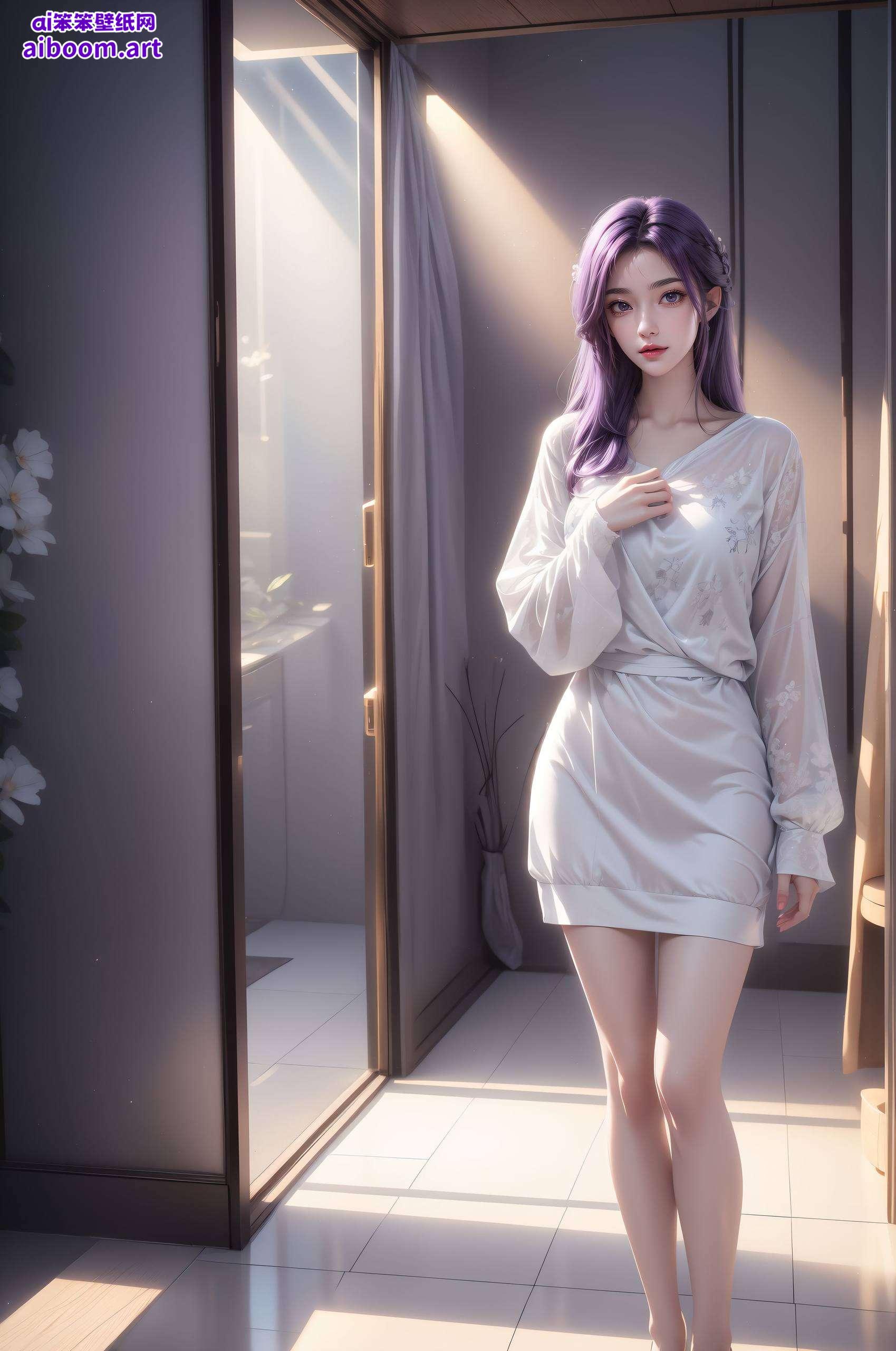 细腻的线条勾勒出她的曼妙身姿古风美女云曦AI美图壁纸