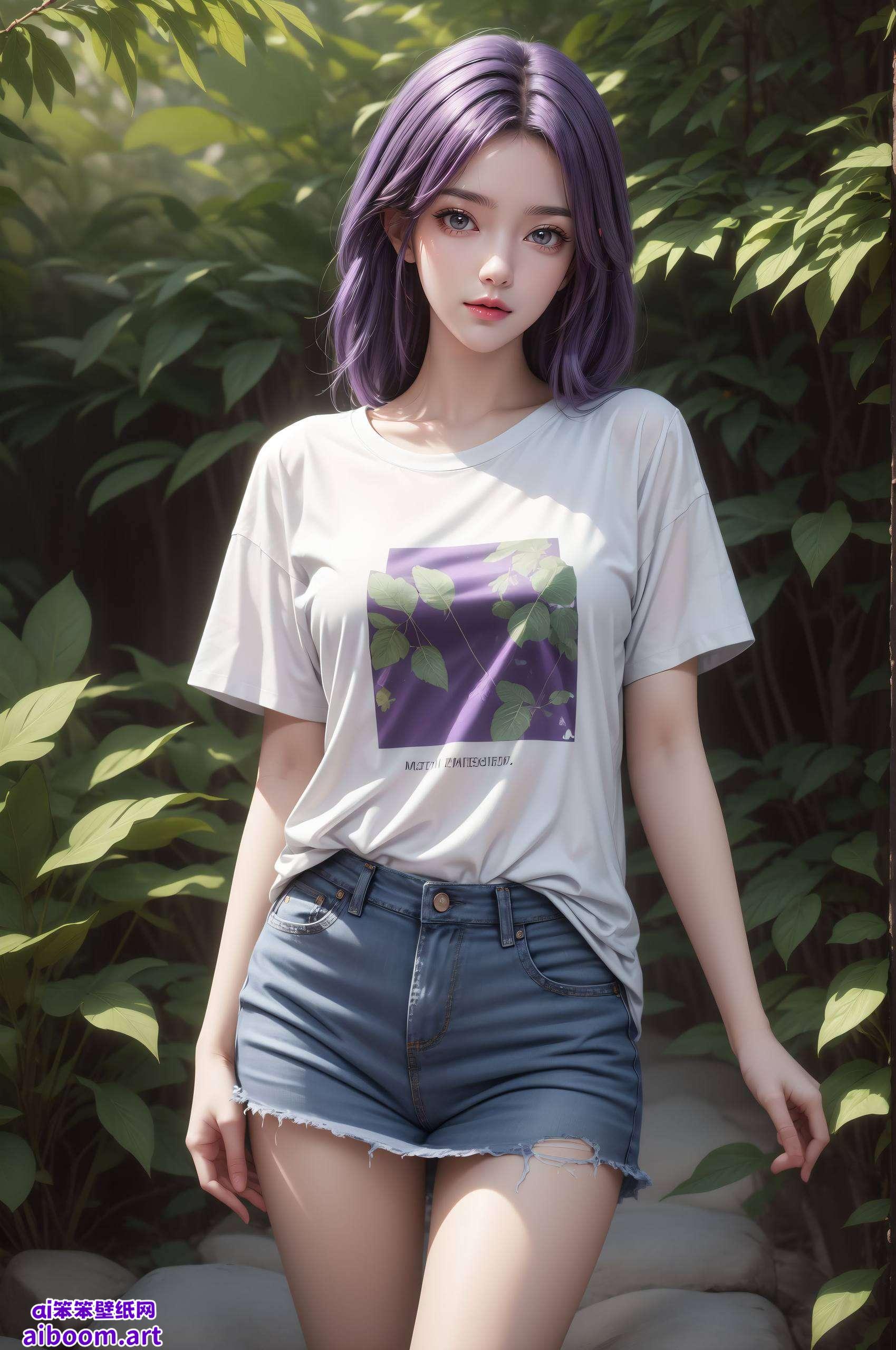 宛如置身浪漫森林云曦AI的婚纱壁纸