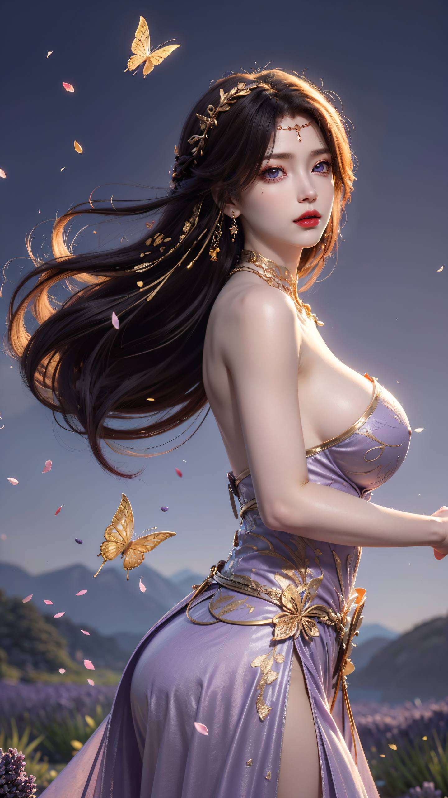 这张超好看的国漫女主AI同人作品国漫女神云曦全身映入眼帘