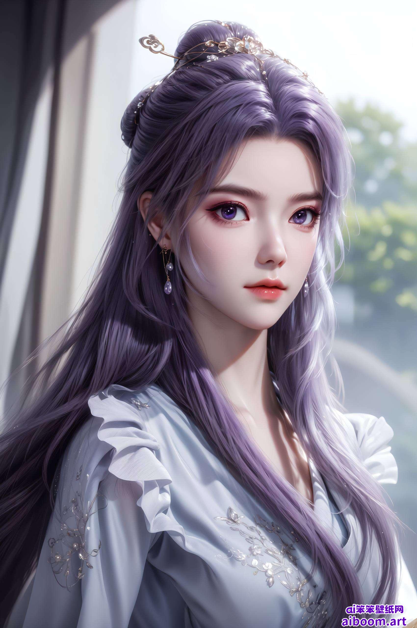 穿梭于国漫的绚丽世界这张AI国漫女主复古iPad动画壁纸