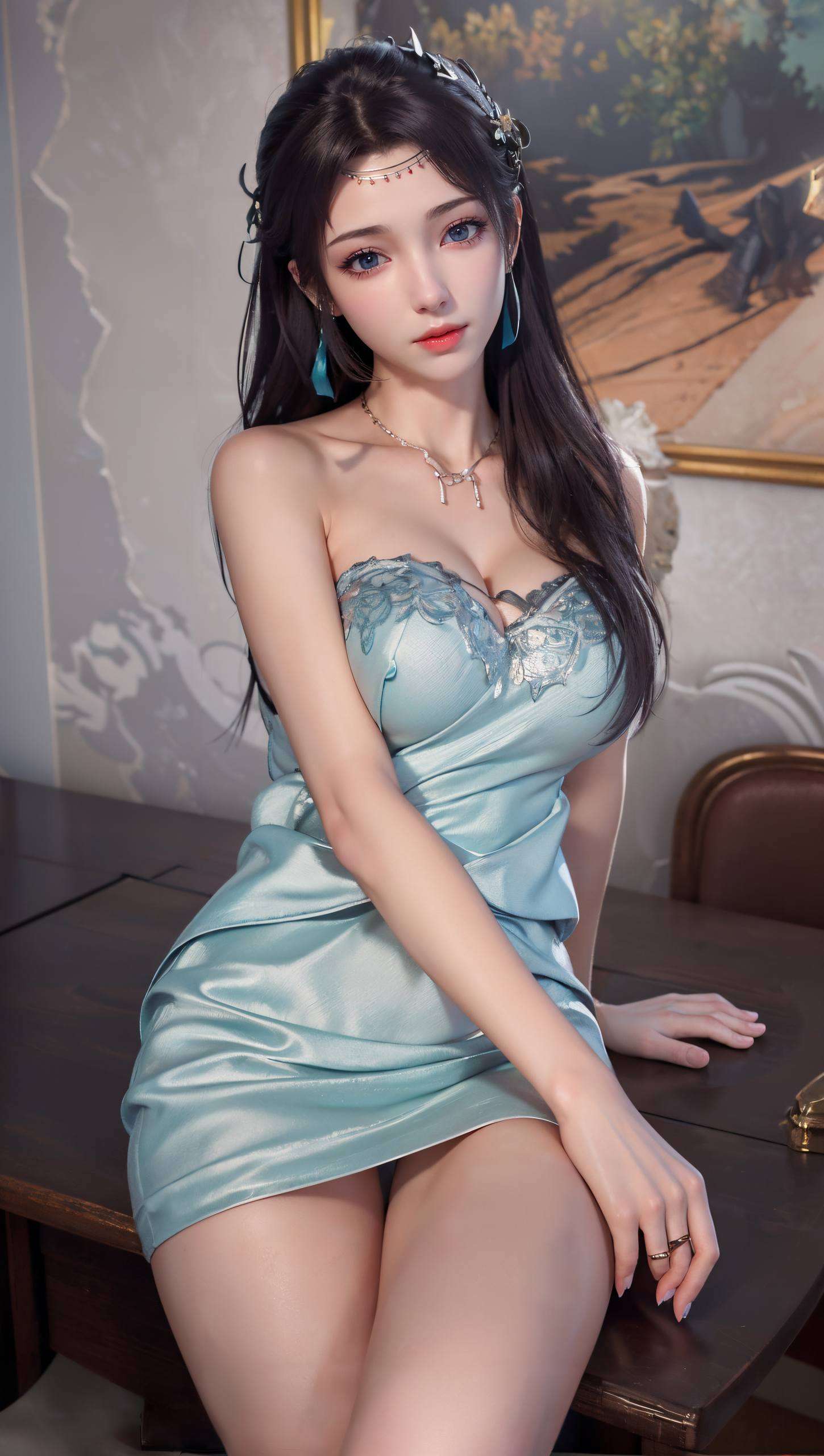 仿佛置身幽静的山林之中黑衣飘逸