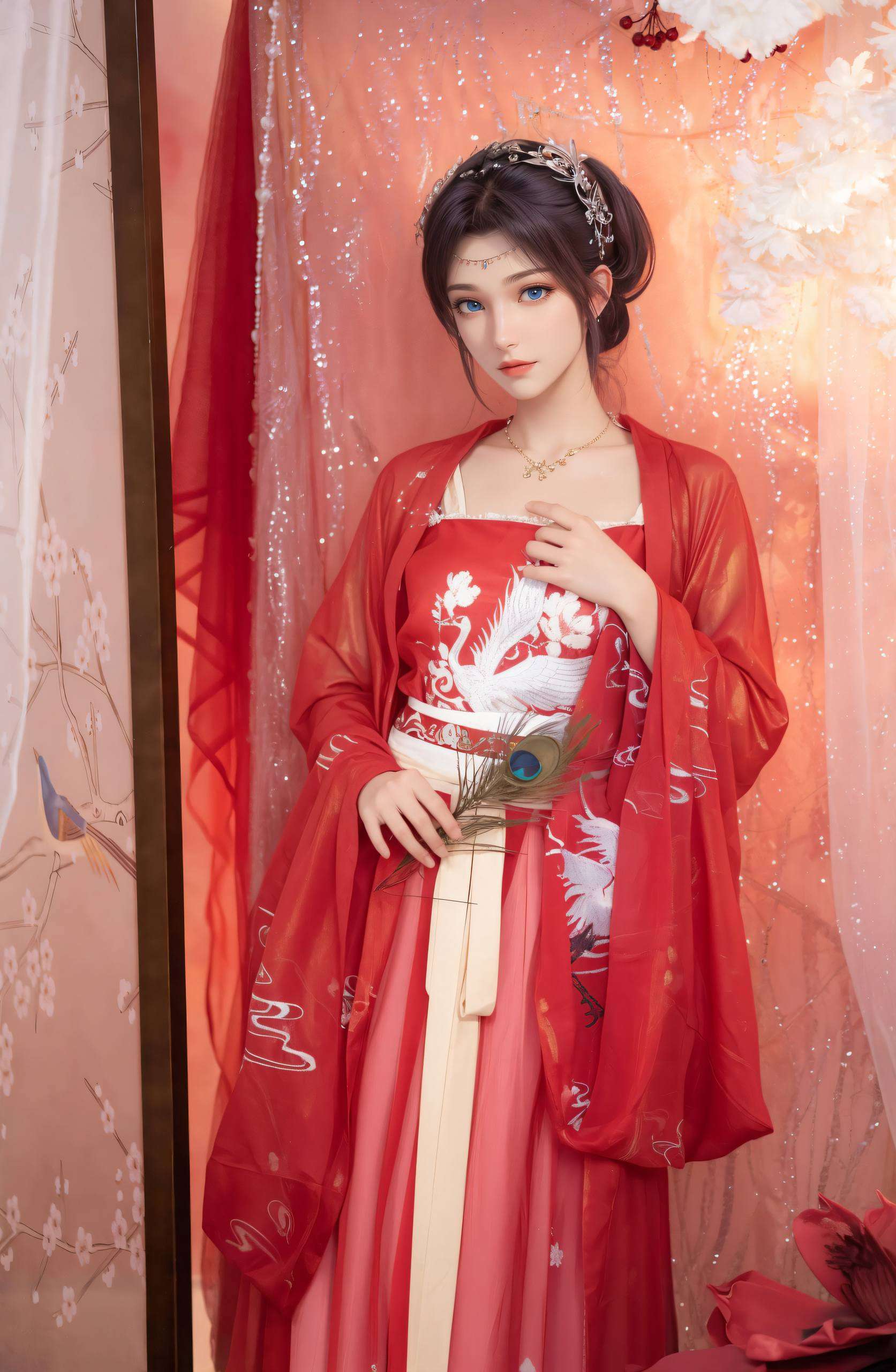 完美呈现了她坚毅与柔美的交融之美身着战袍的她在画面中英姿飒爽