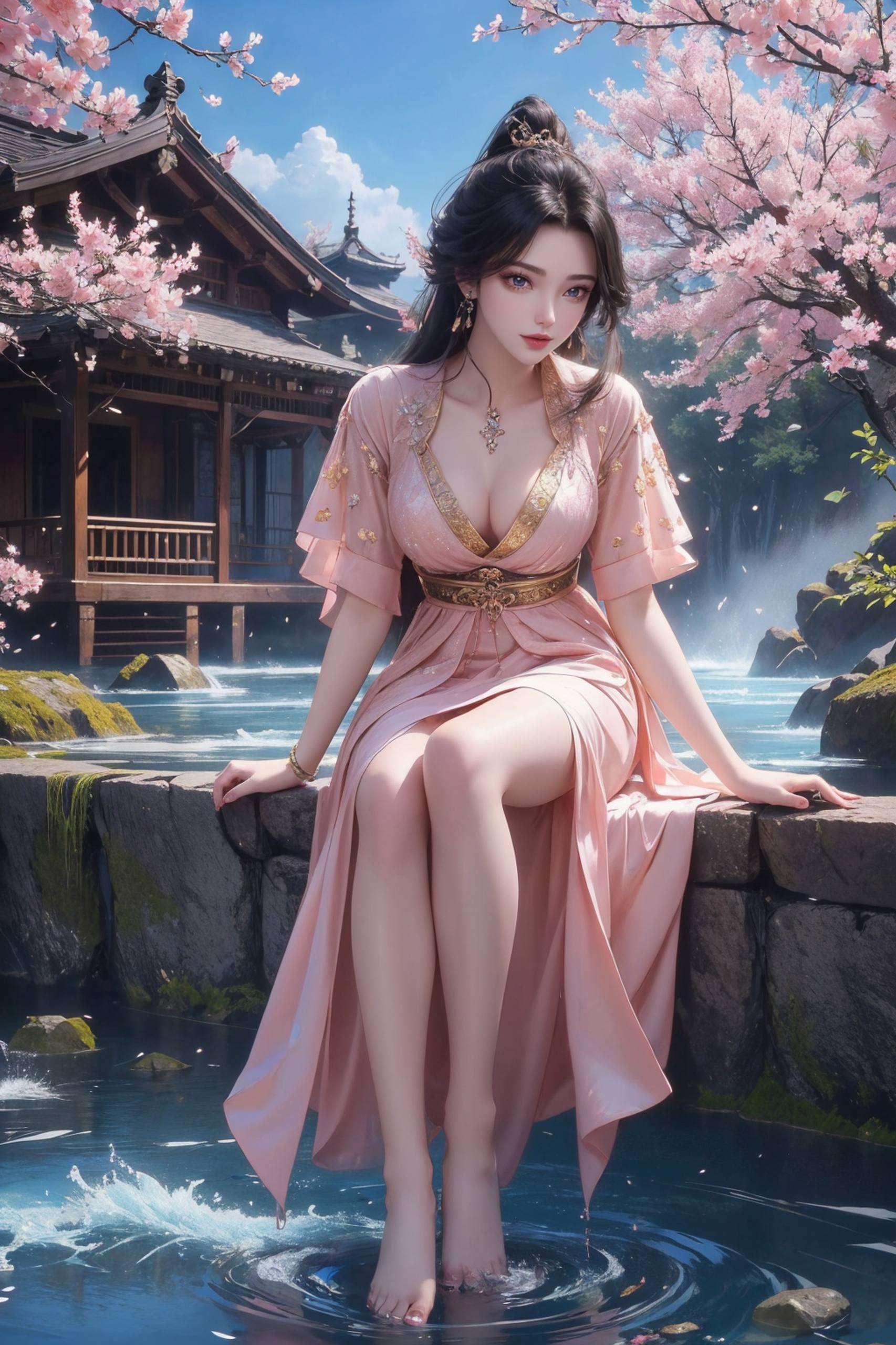 融合了粉色梦幻元素细腻描绘仙逆中的周紫虹