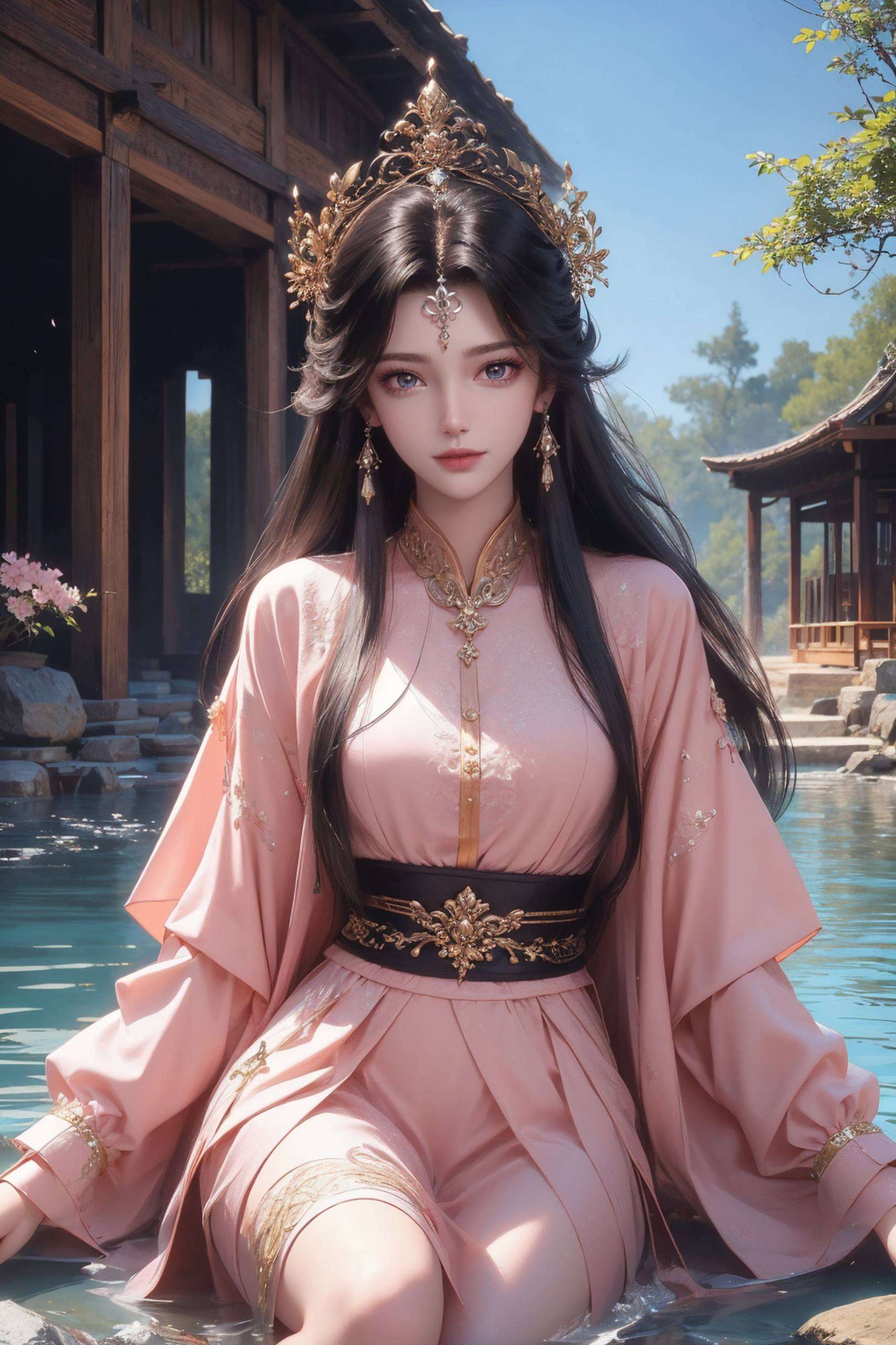 以仙逆周紫虹传中的女神周紫虹为主题这张4k高清国漫女主AI豪华1080p壁纸