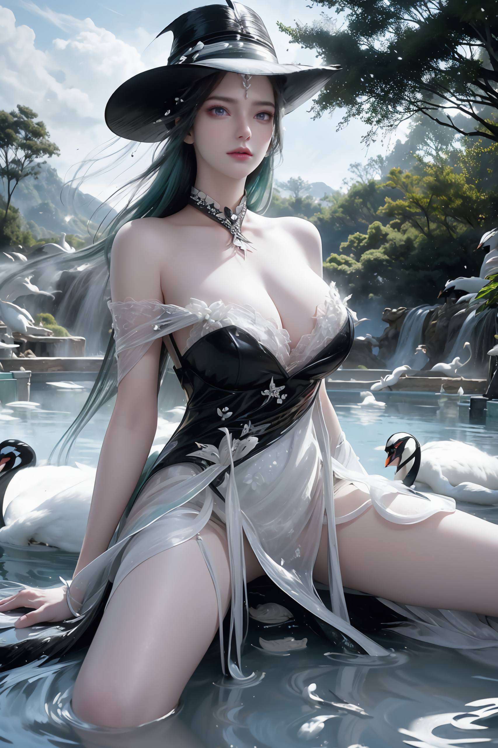 独特的线条勾勒她如梦似幻的身影