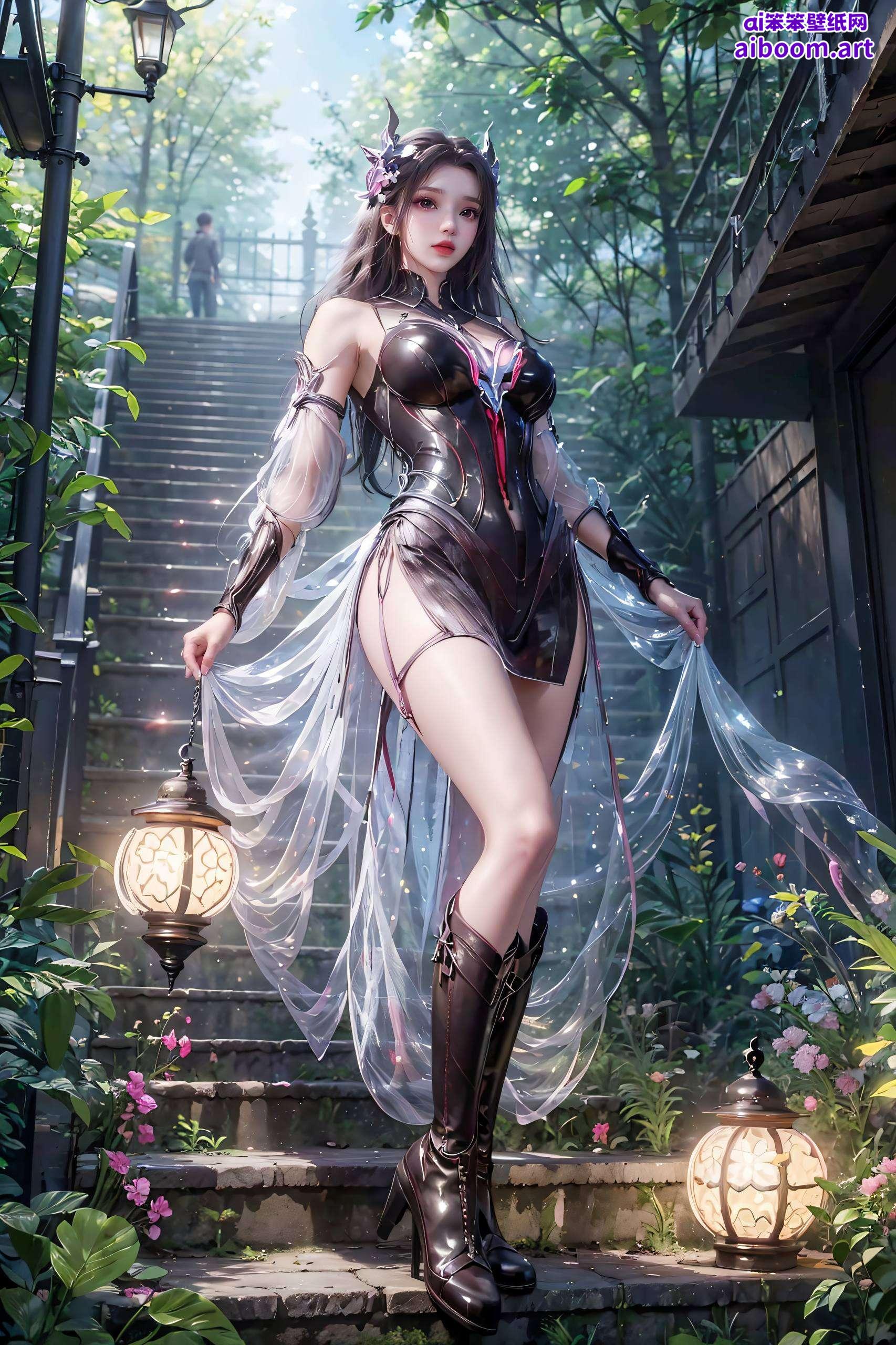 绘制了国漫女神朱竹清的泳装形象这张静态国漫女主AI壁纸